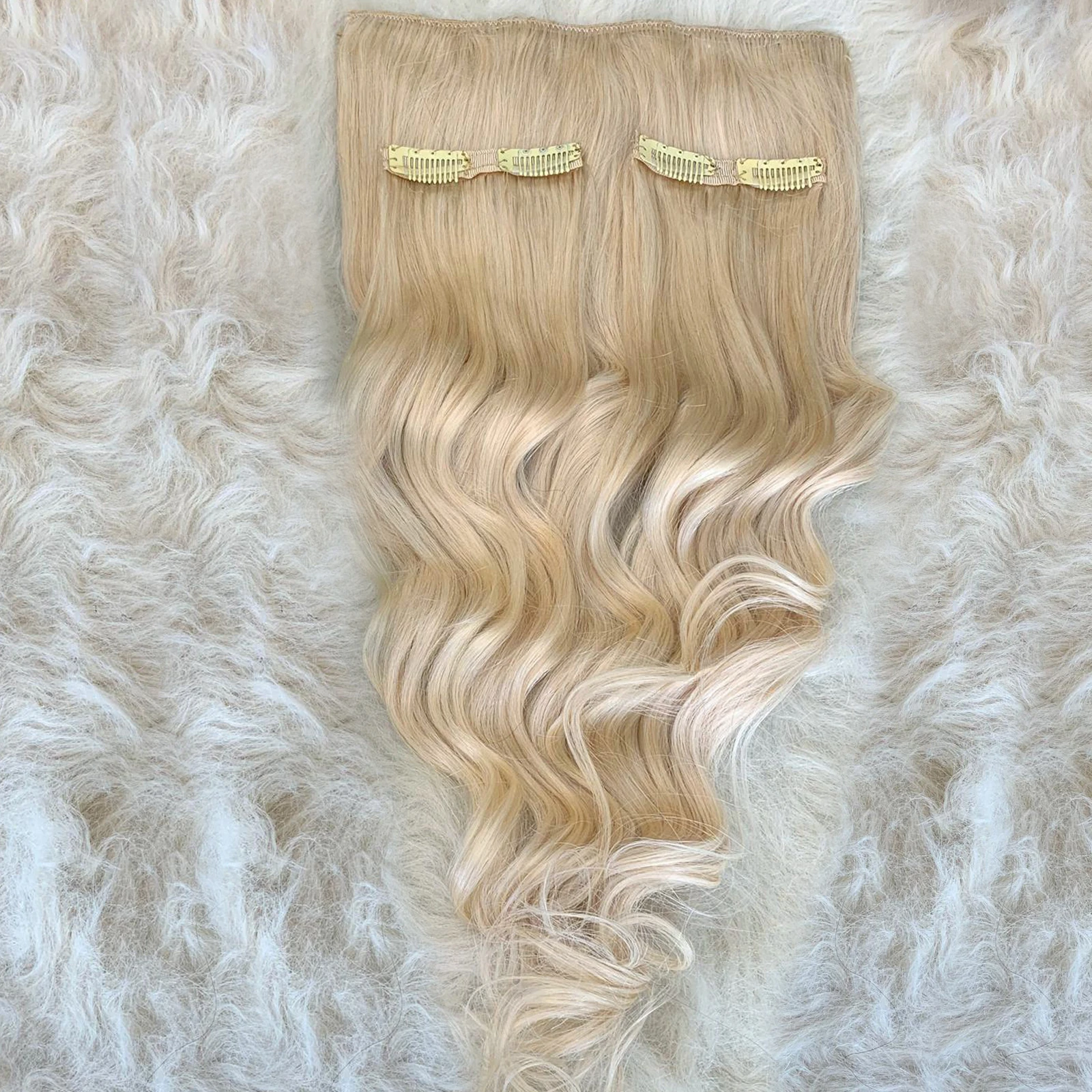 3 Parça Gerçek  Yarım Ay Çıt Çıt Saç 150gr