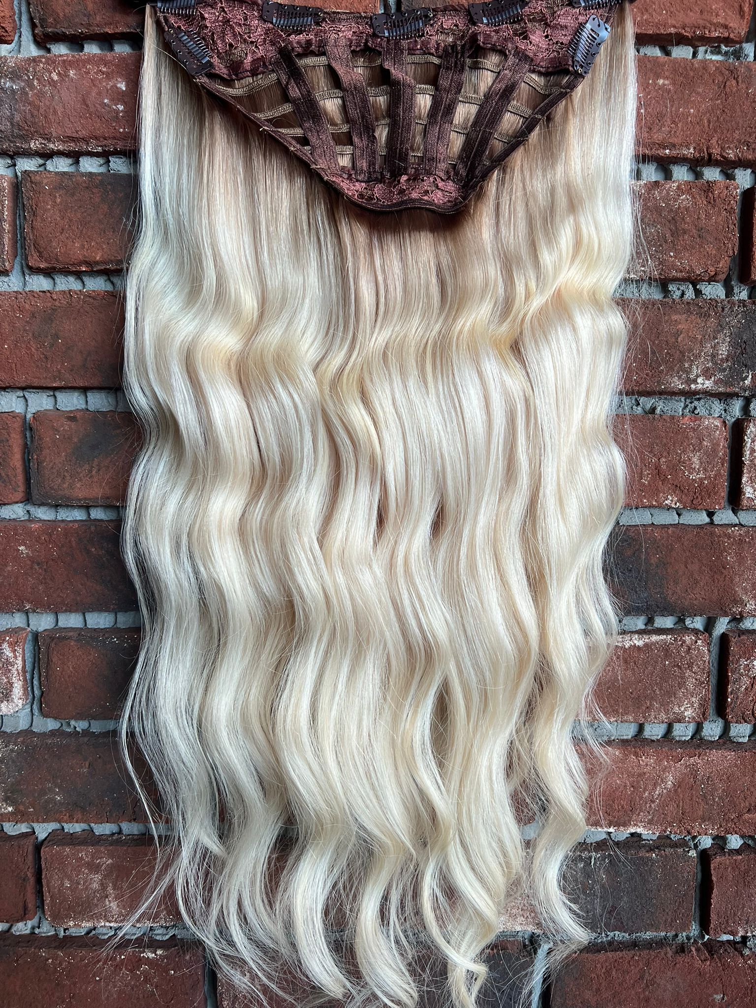 U Part Peruk yarımay çıtçıt Gerçek Saç