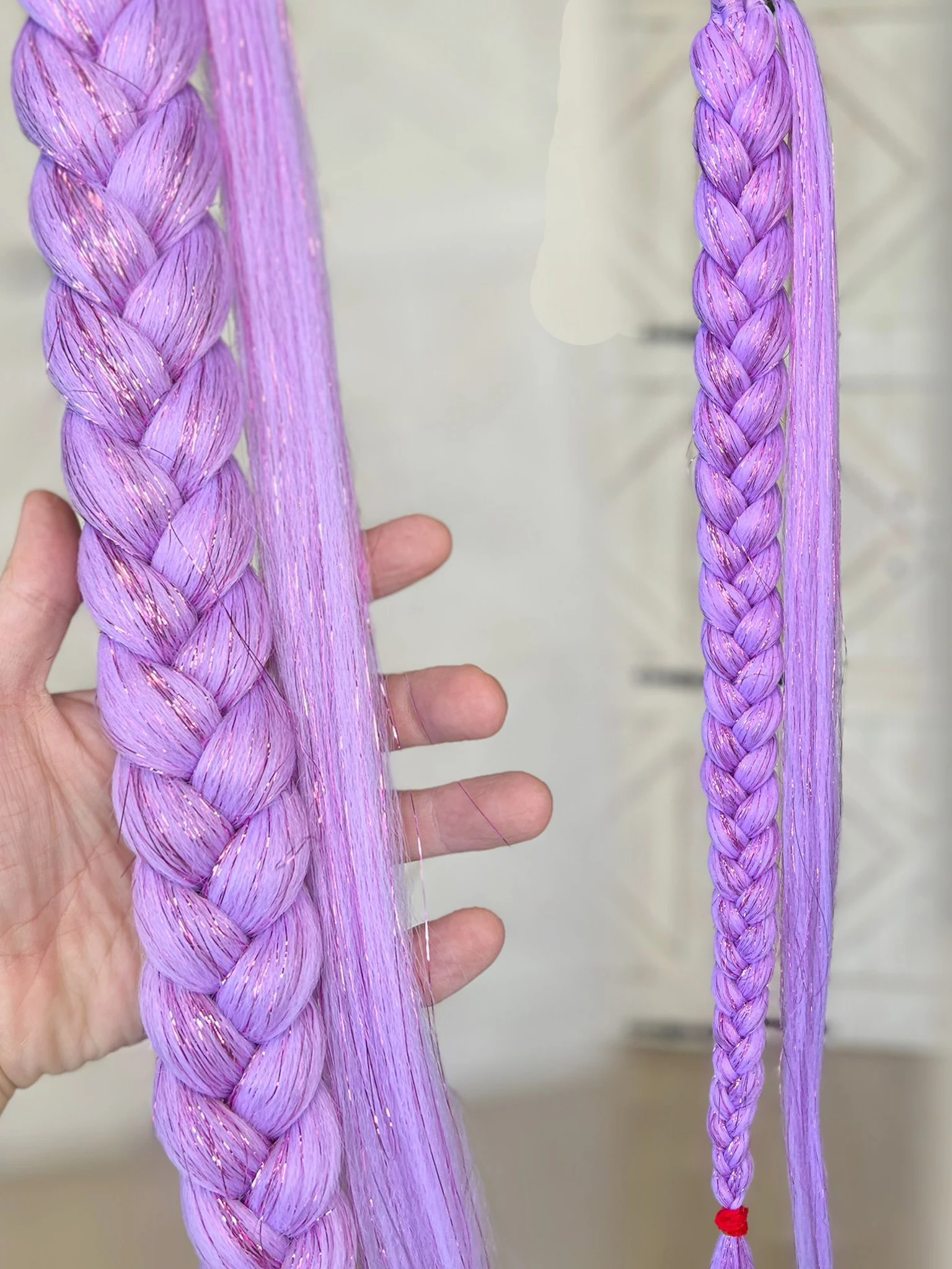 Simli Lastikli Örgü At Kuyruğu Kendi saçına ör ve çık