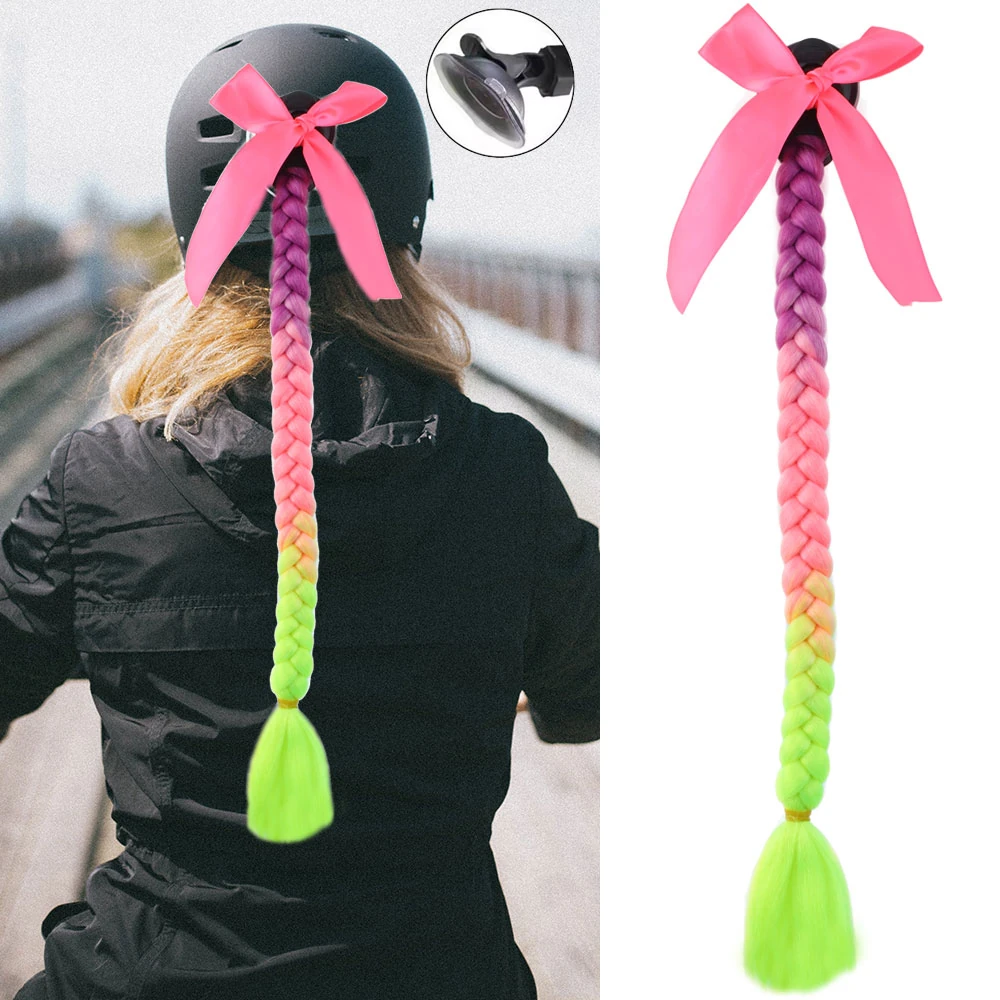 Motorsiklet Kaskı için Örgülü At Kuyruğu