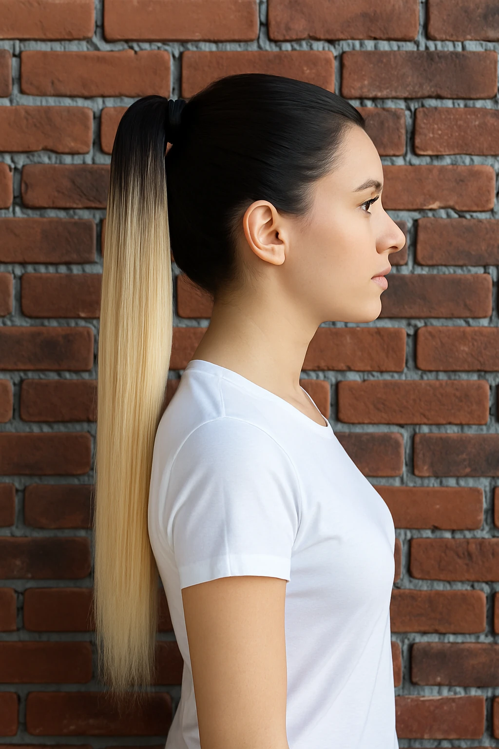 Gerçek saç Bağcıklı cırtlı boyanabilir fönlenebilir At kuyruğu Renk seçenekli