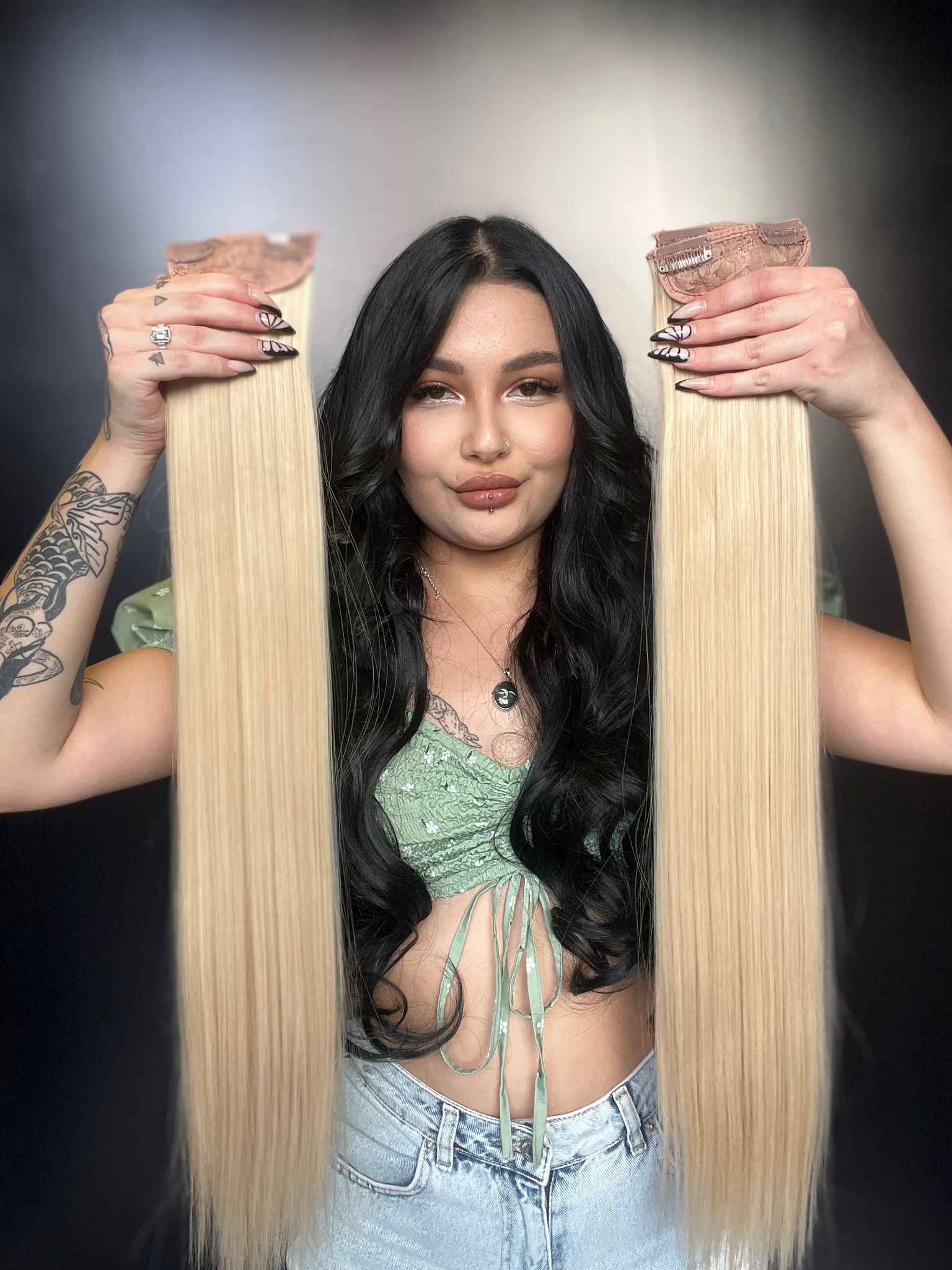 Düz 8 Parça Çıt Çıt - Beyaz Platin Röfleli