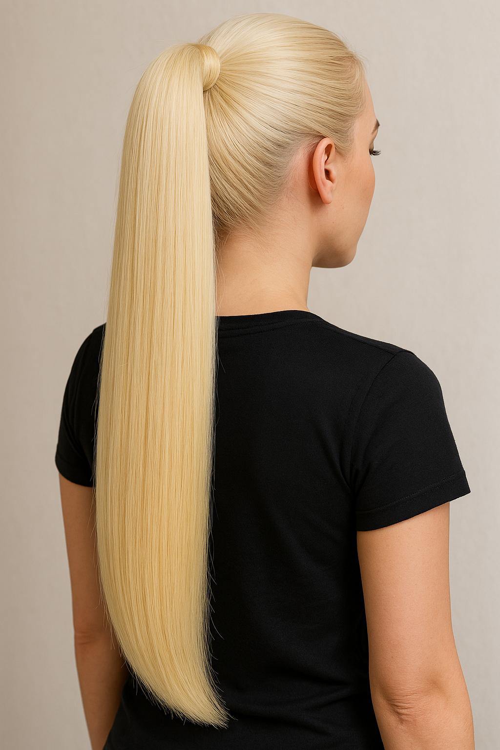 Gerçek saç Bağcıklı cırtlı boyanabilir fönlenebilir At kuyruğu Renk seçenekli