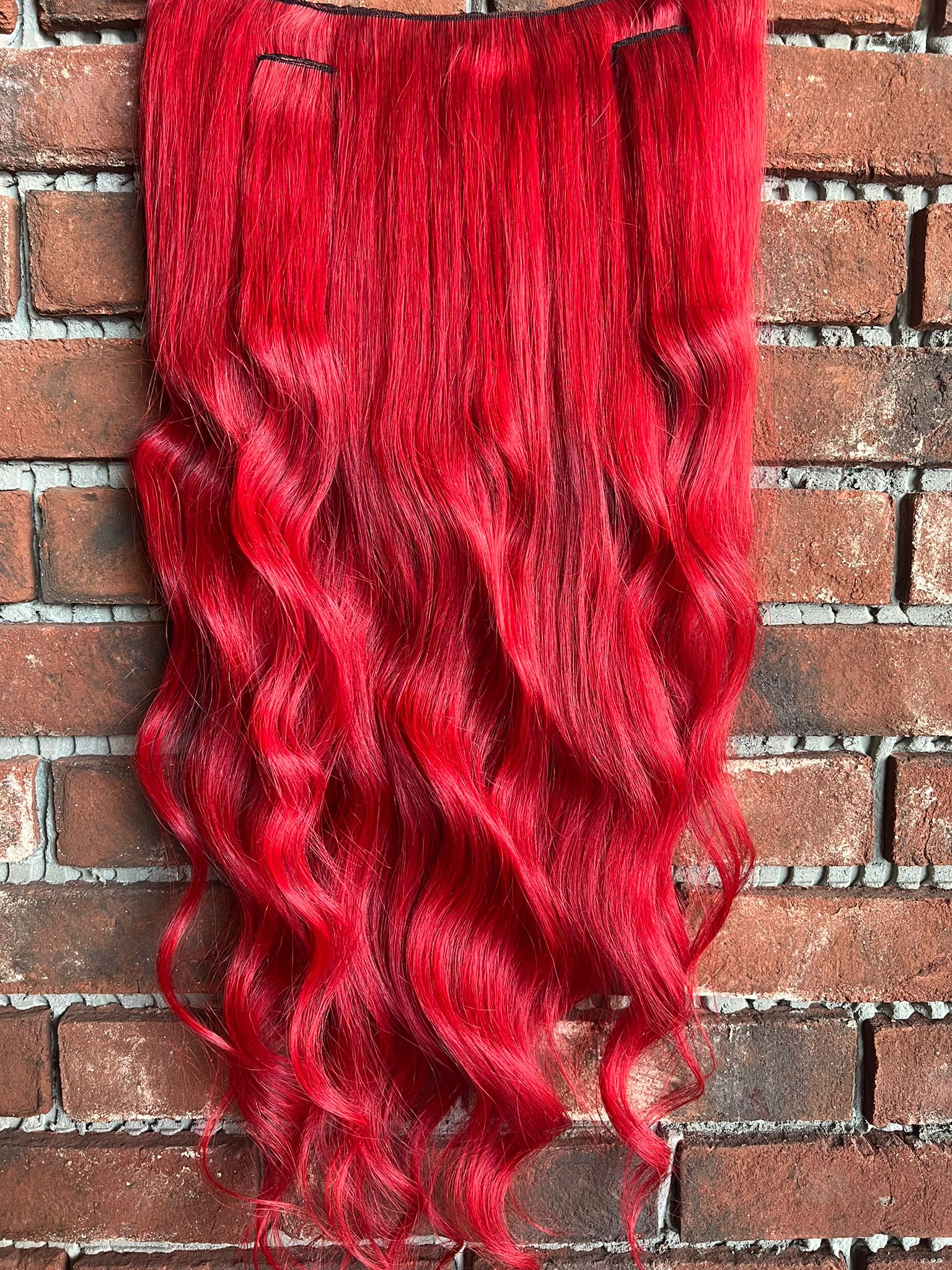 U Part Peruk yarımay çıtçıt Gerçek Saç