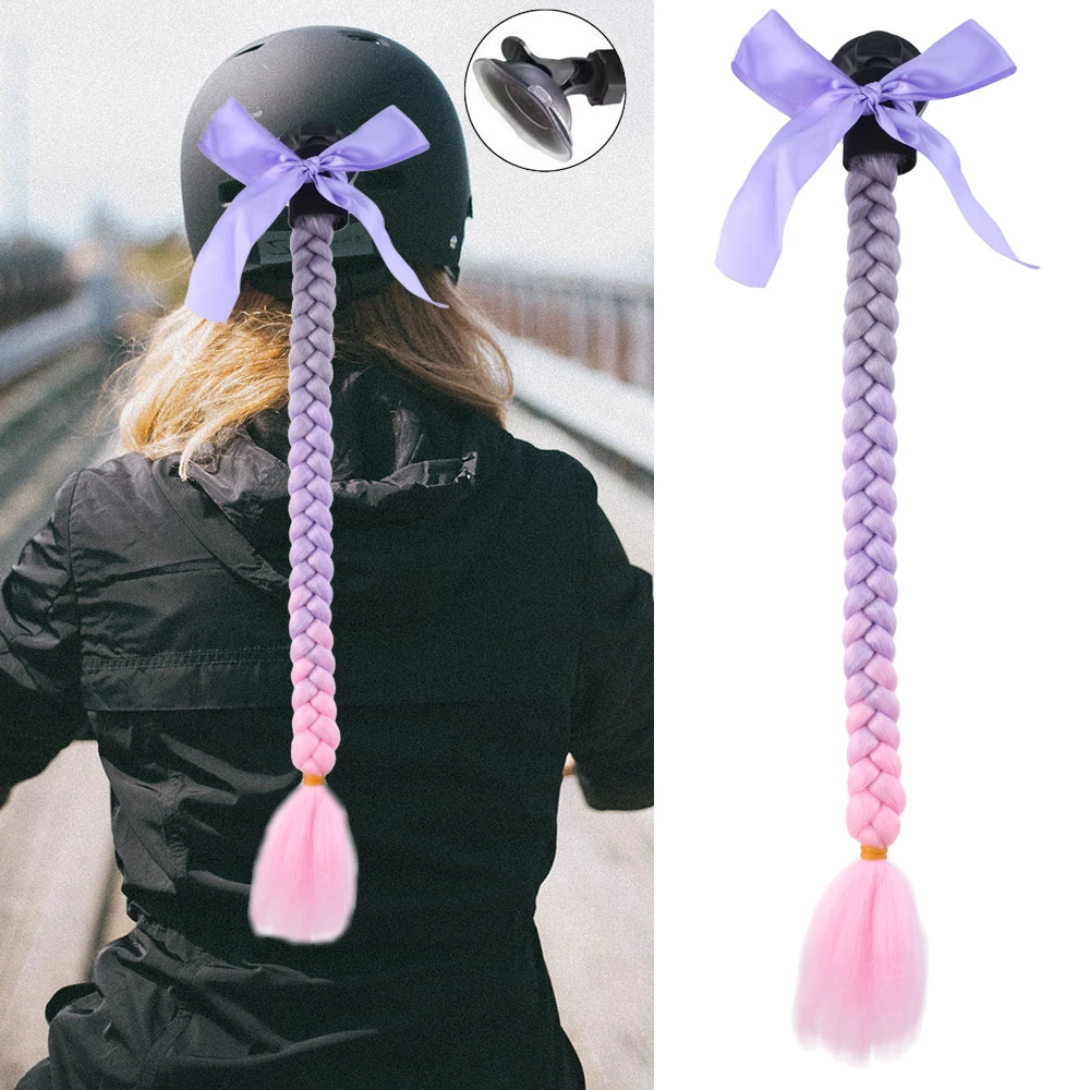 Motorsiklet Kaskı için Örgülü At Kuyruğu