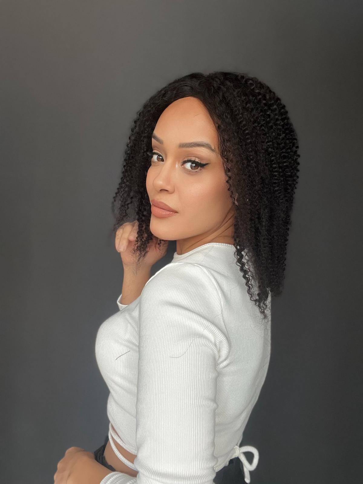 Yıka Çık Orjinal Kendi dalgalı Tül peruk