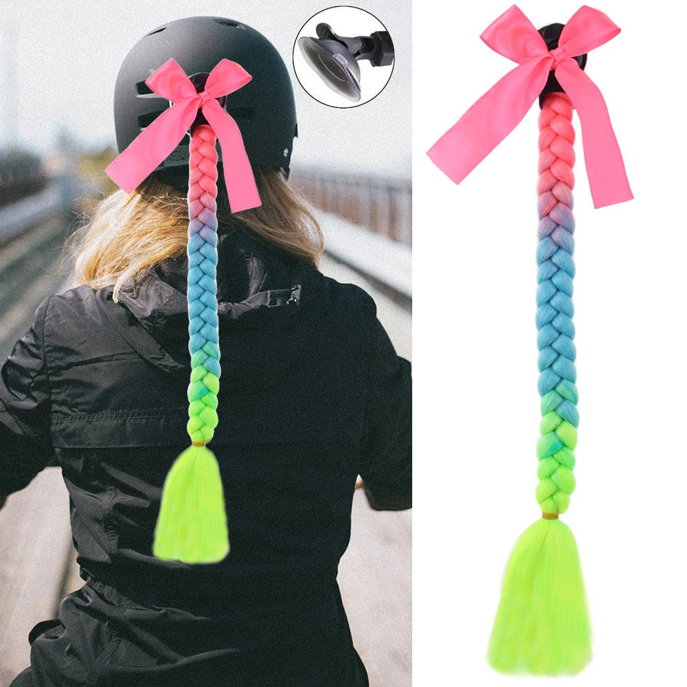 Motorsiklet Kaskı için Örgülü At Kuyruğu