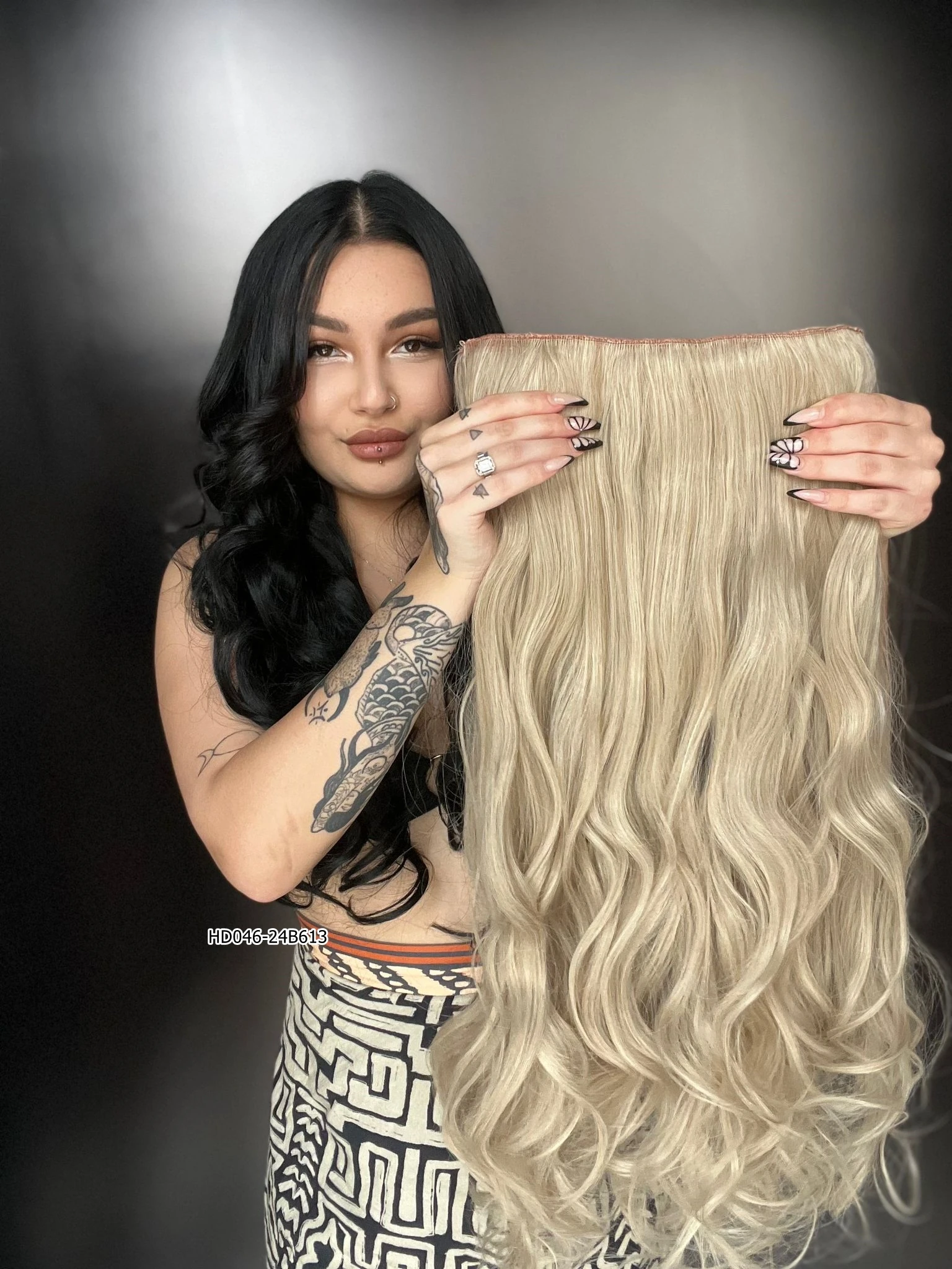 Dalgalı Yarım Ay + 2 Yan Çıt Çıt - Balköpüğü Platin Röfleli