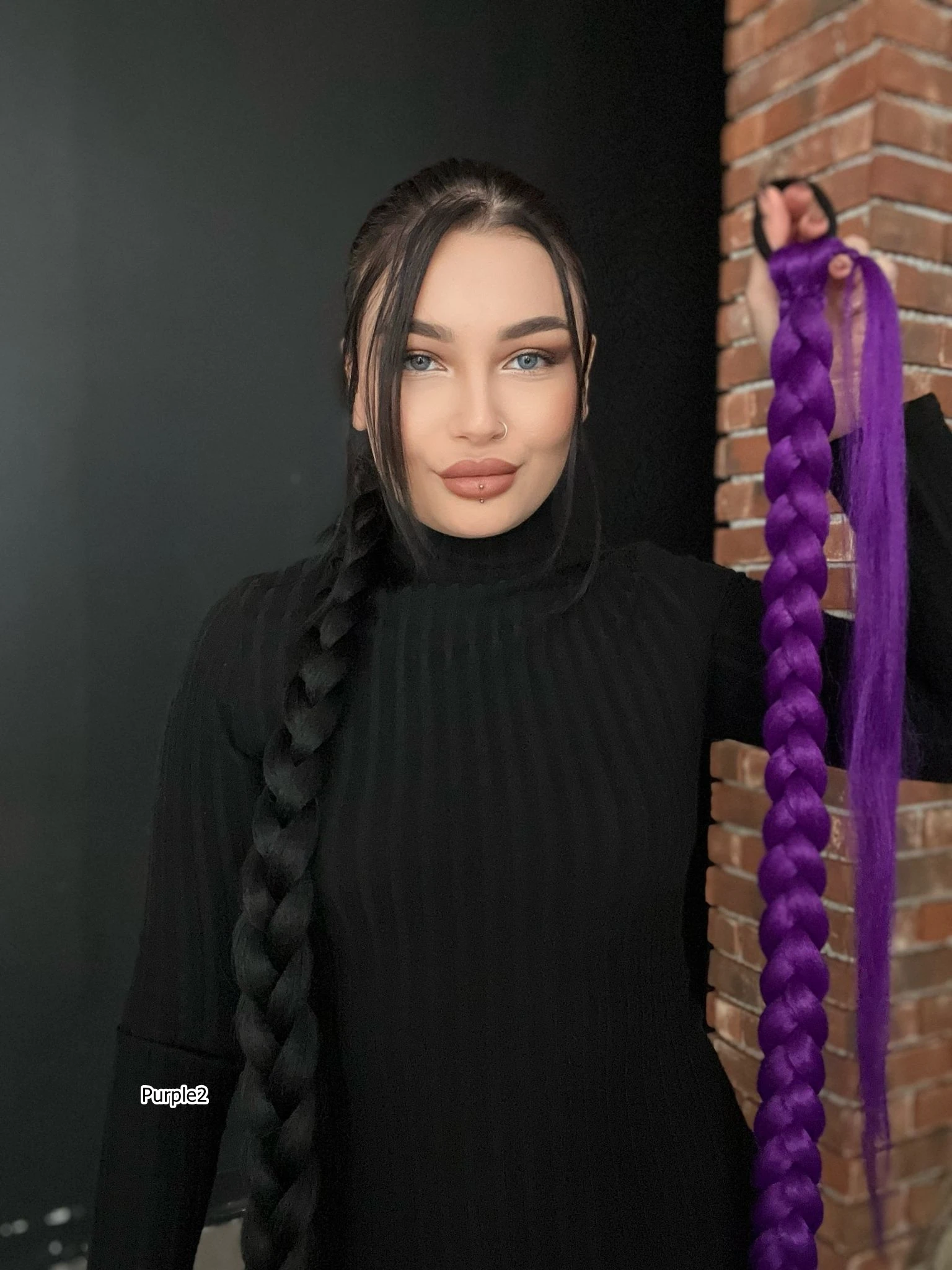 Lastikli Örgü At Kuyruğu Kendi saçına ör ve çık