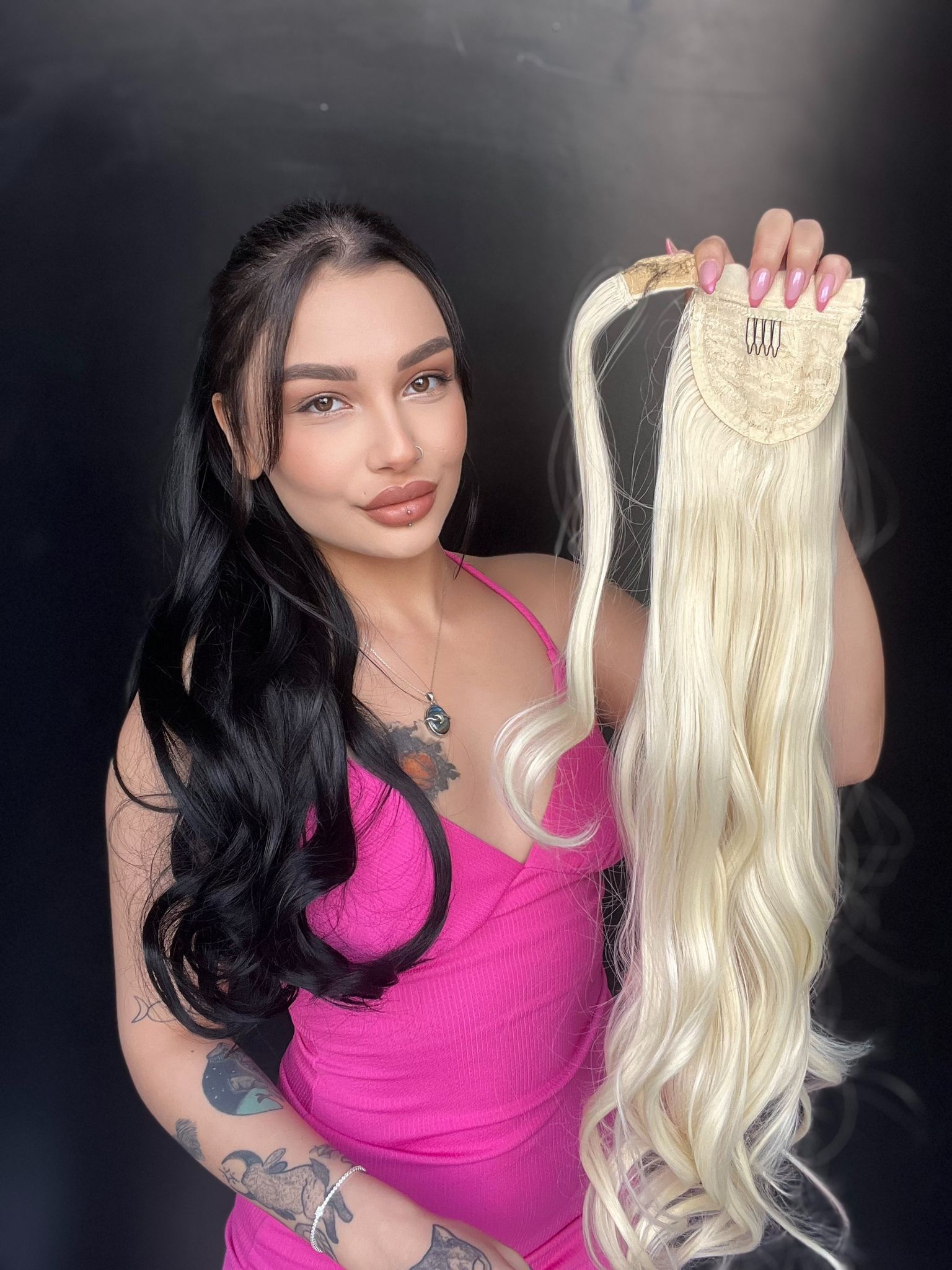 Cırcırtlı Bağcıklı At Kuyruğu Tak çık Doğal sarı