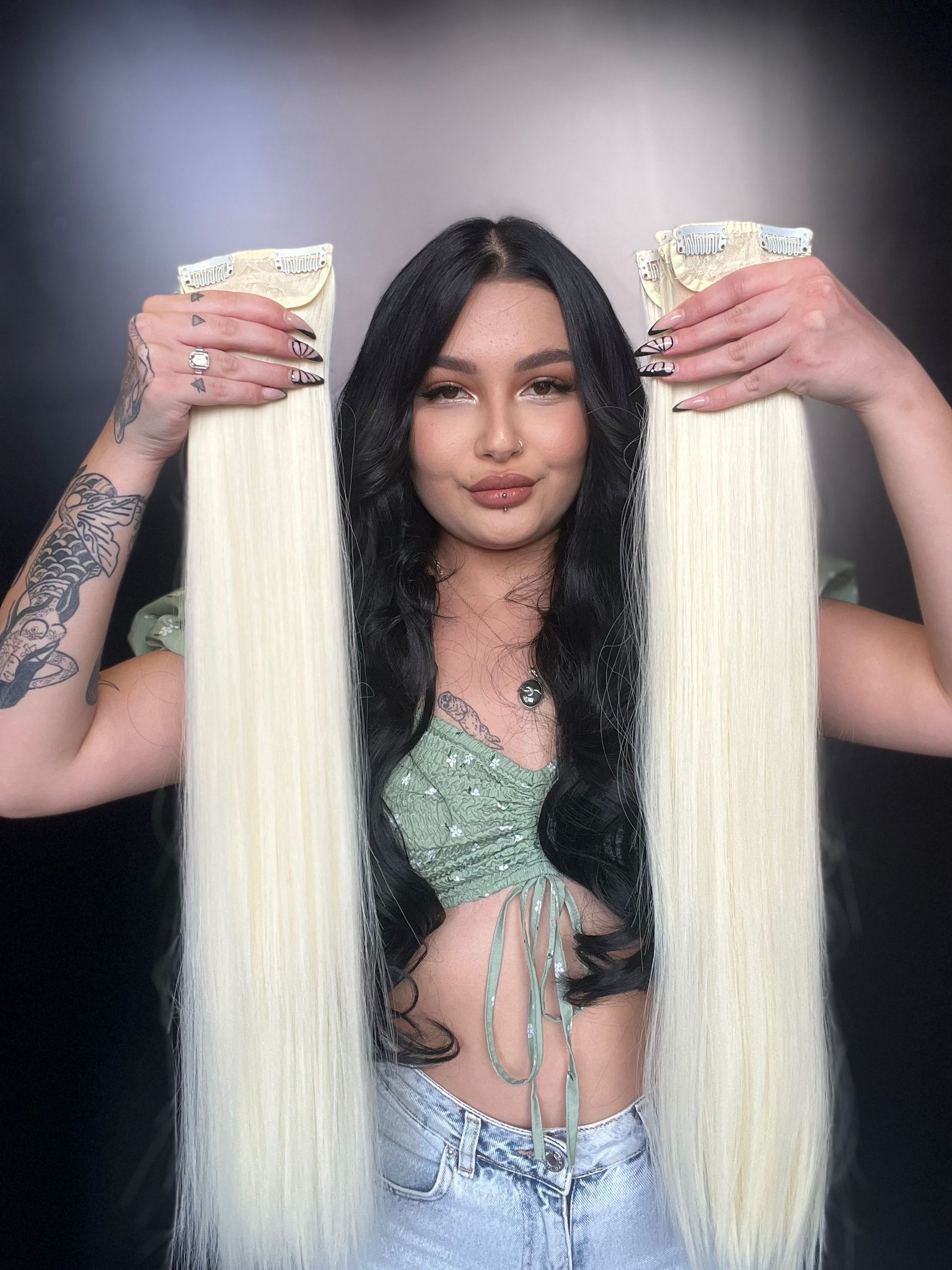 Düz 8 Parça Çıt Çıt - Açık Platin