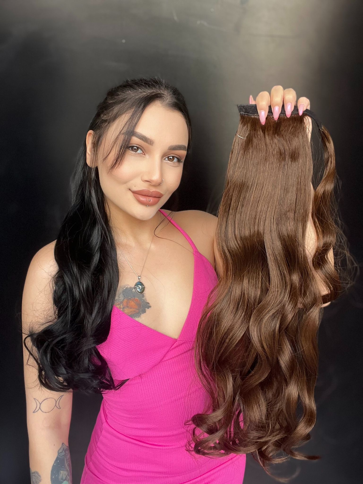 Cırcırtlı Bağcıklı At Kuyruğu Tak çık Kahverengi