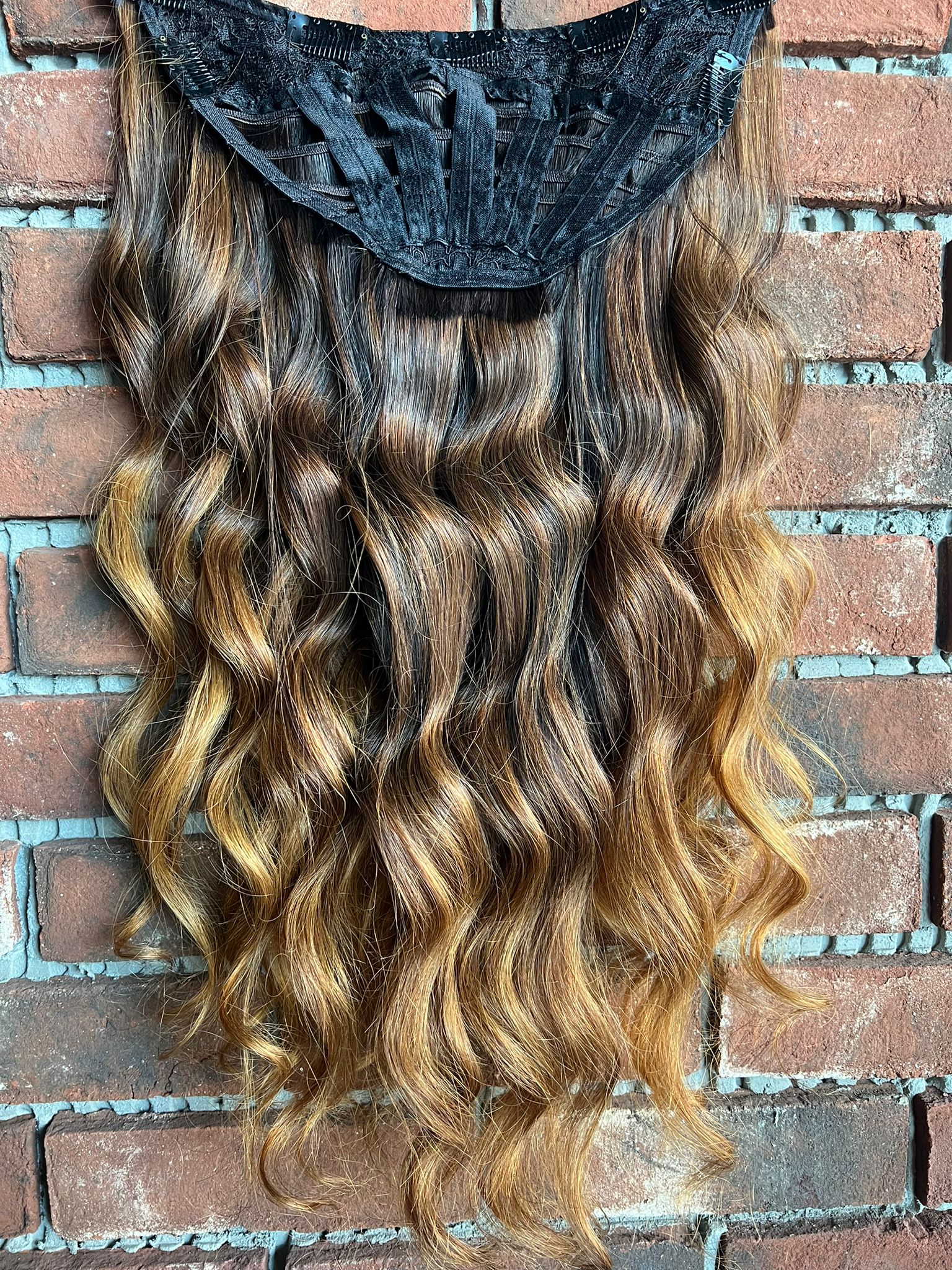 U Part Peruk yarımay çıtçıt Gerçek Saç