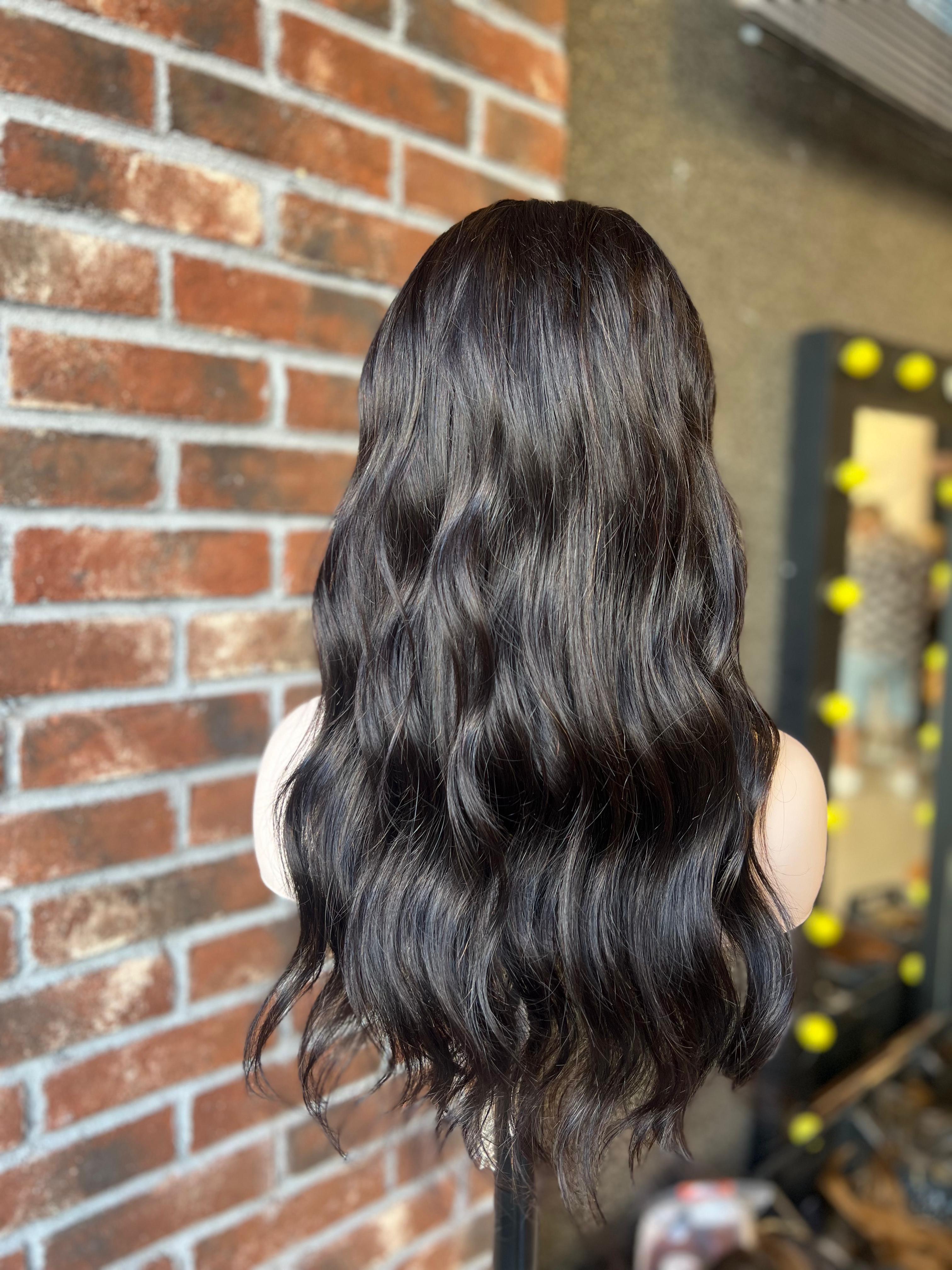 50 cm %100 Doğal Gerçek saç Tül Peruk Orjinal insan saçı