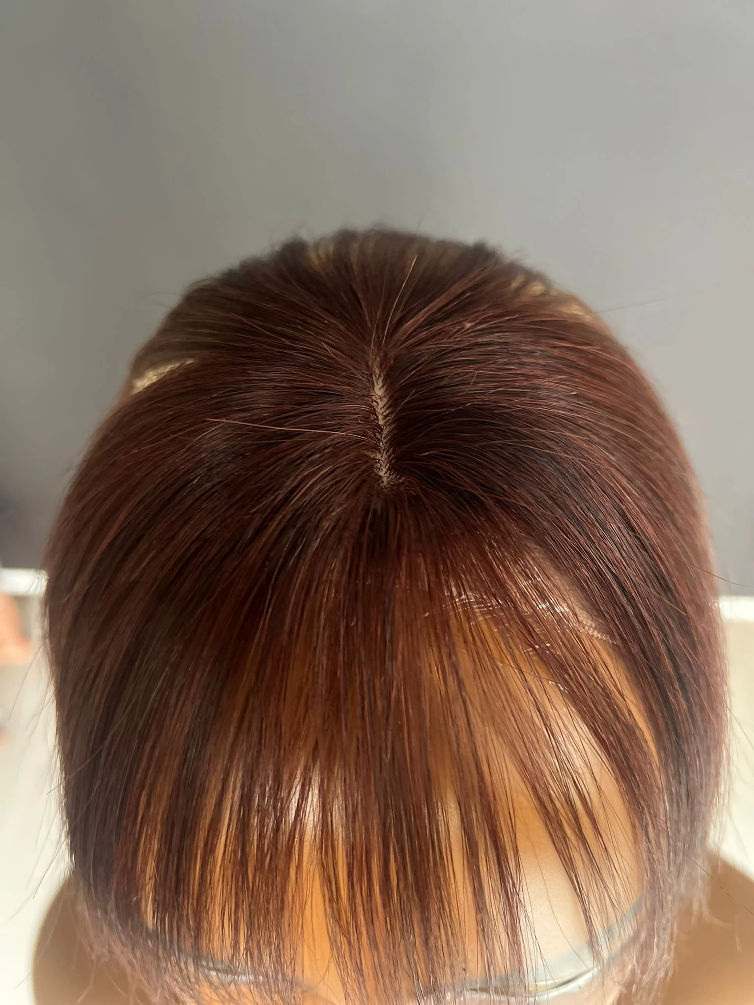 Baby ipek Taban Tepelik Tepe kısmı özel KOMPLE CİLT görünümlü gerçek saçtan özel üretim babytepeli38