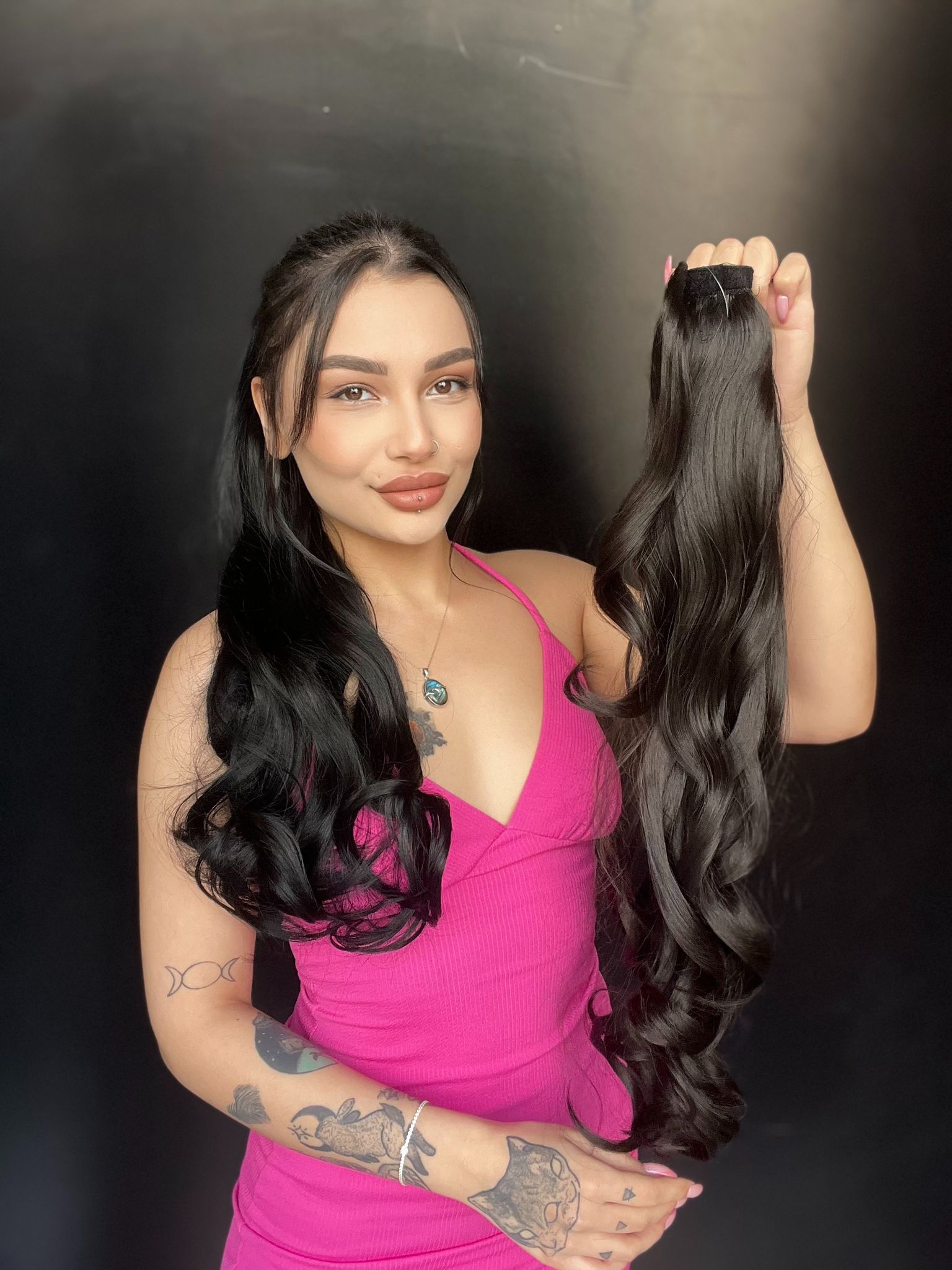 Cırcırtlı Bağcıklı At Kuyruğu Tak çık Doğal kestane