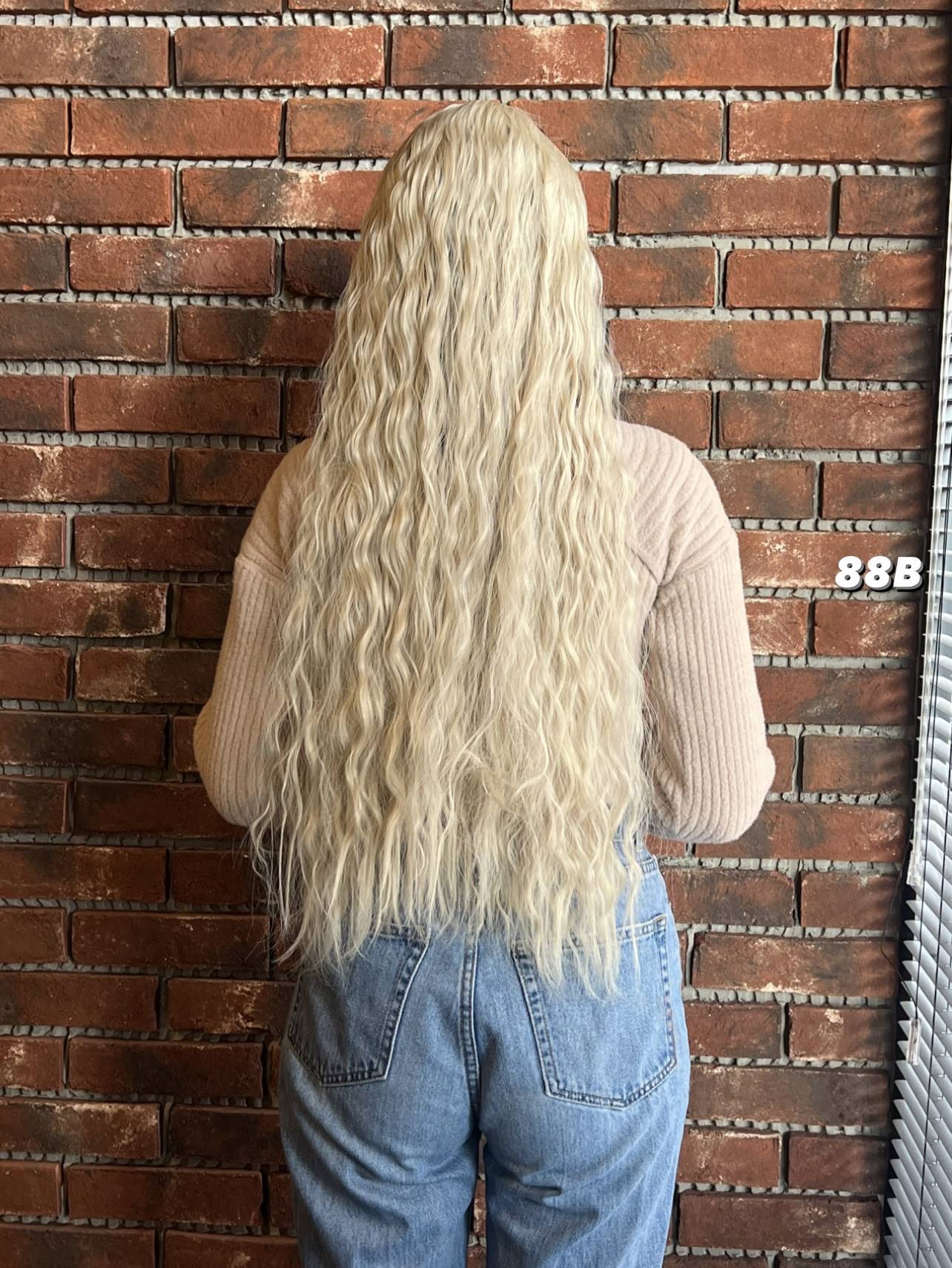 Fiber Sentetik Kabarık Dalgalı Yarım Ay + 2 Yan Çıt Çıt - 88B