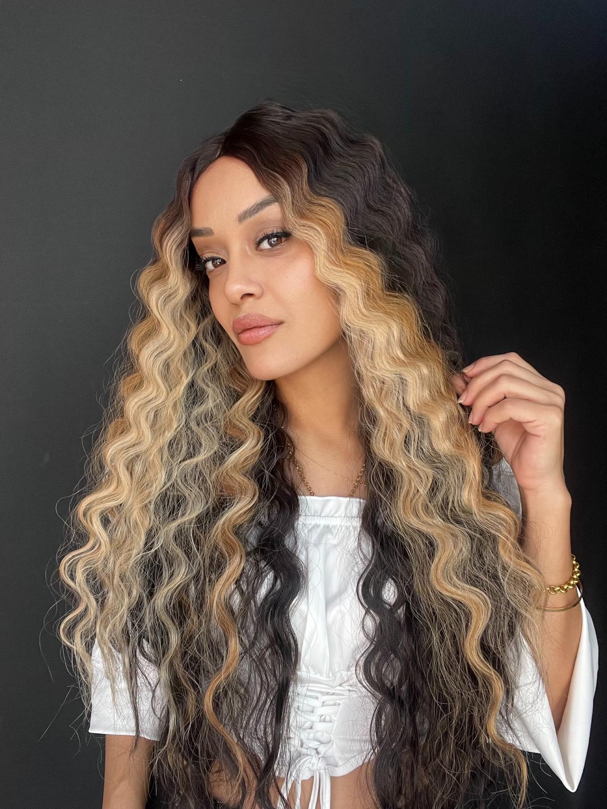 Tül Ön ve Tepe Bölgesi Hava Alan Peruk - Ortadan Ayrım