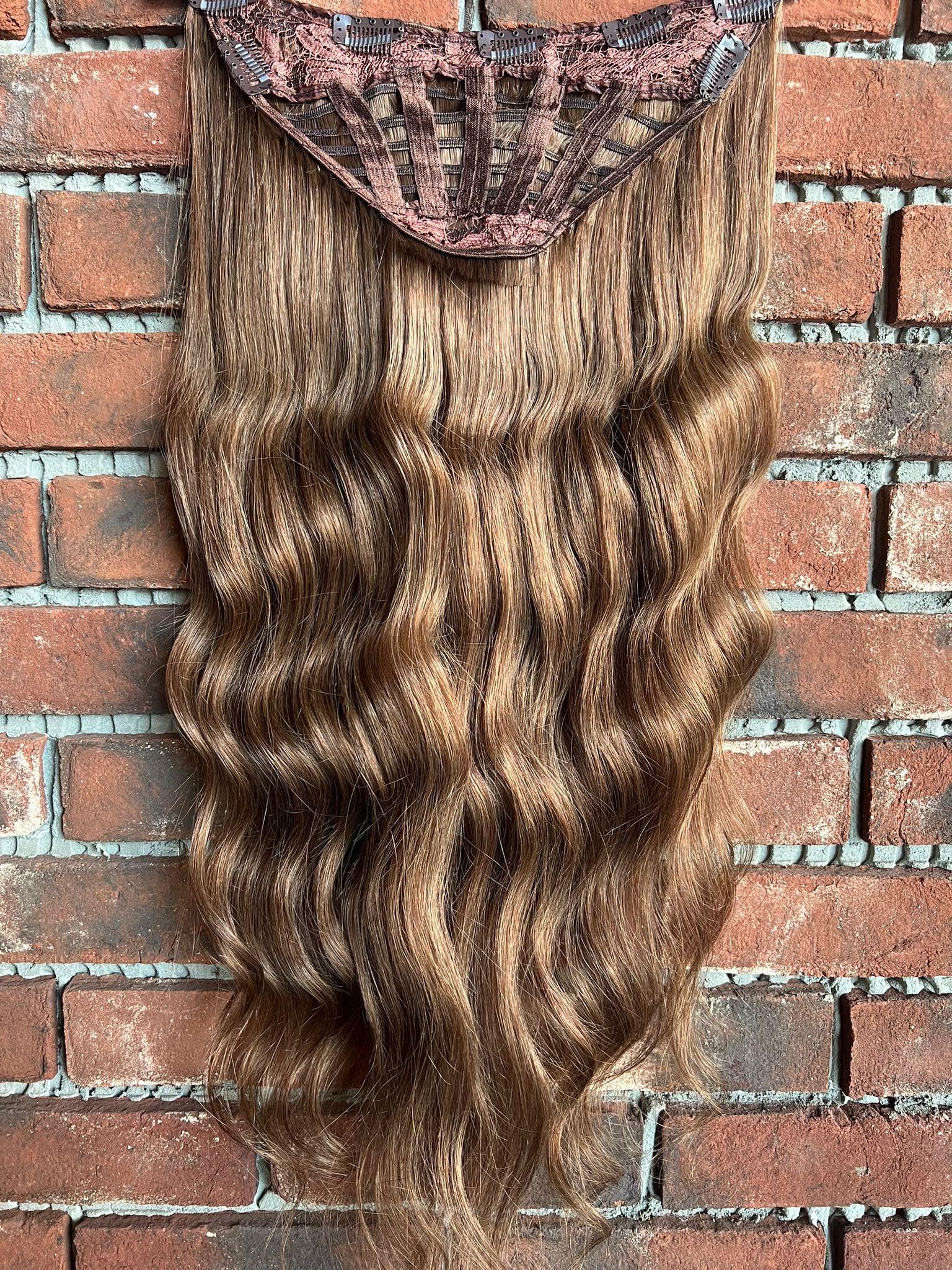 U Part Peruk yarımay çıtçıt Gerçek Saç