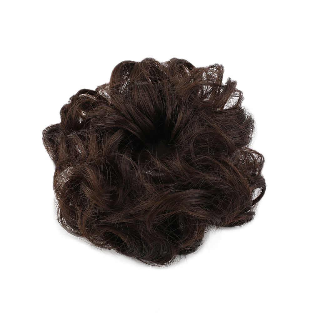 Saçlı Lastikli Topuz Toka - Büyük Aşağı dökümlü