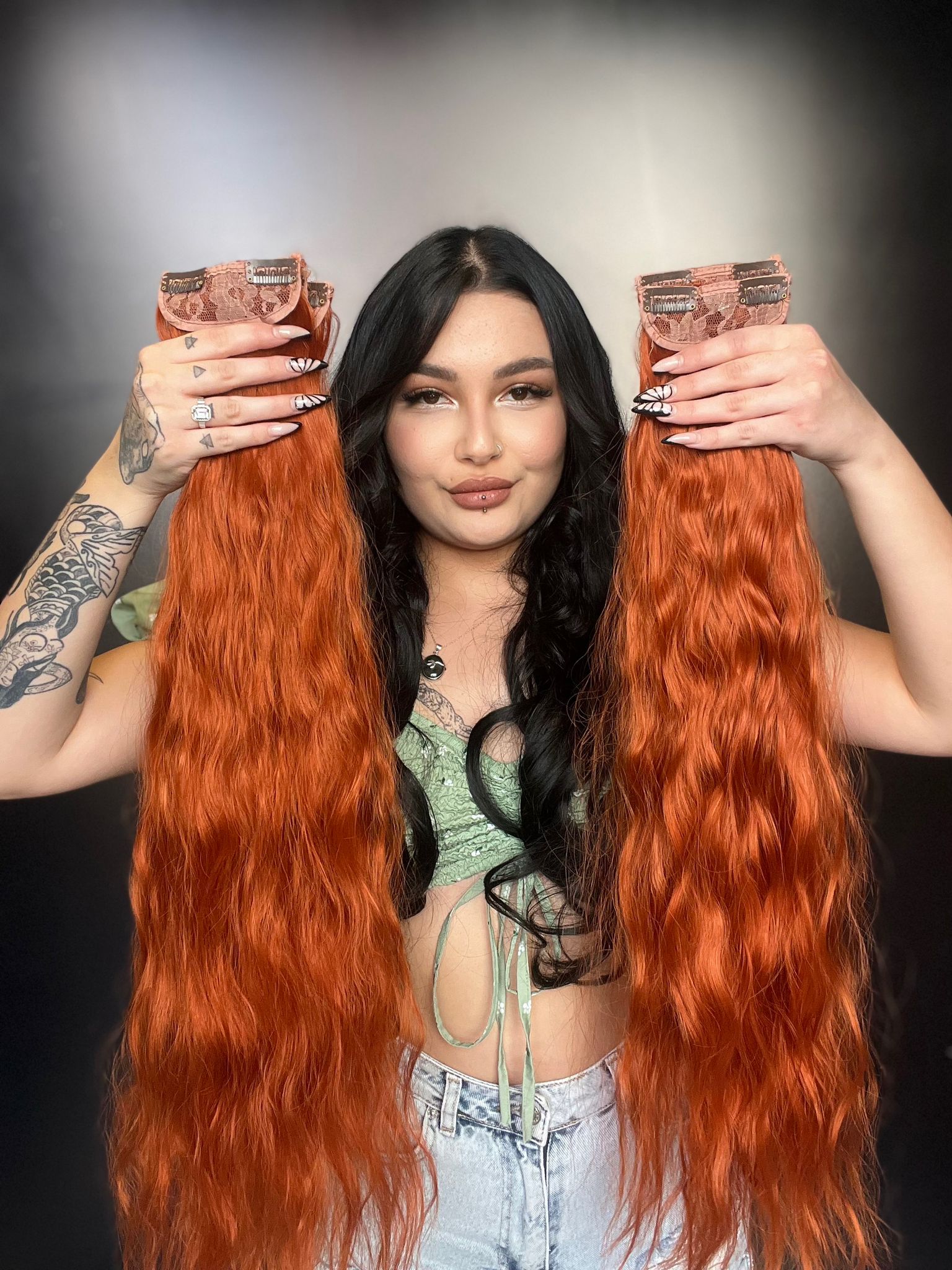 Afro Dalgalı 8 Parça Çıt Çıt - Bakır