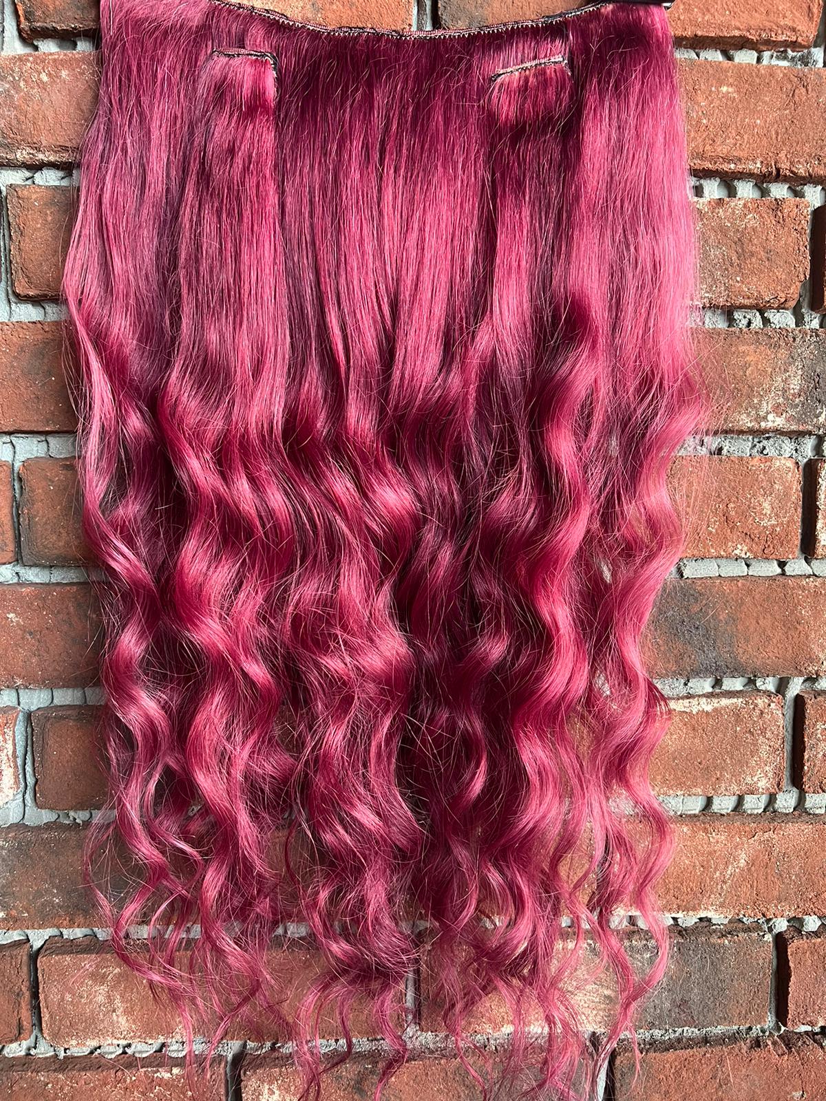 U Part Peruk yarımay çıtçıt Gerçek Saç