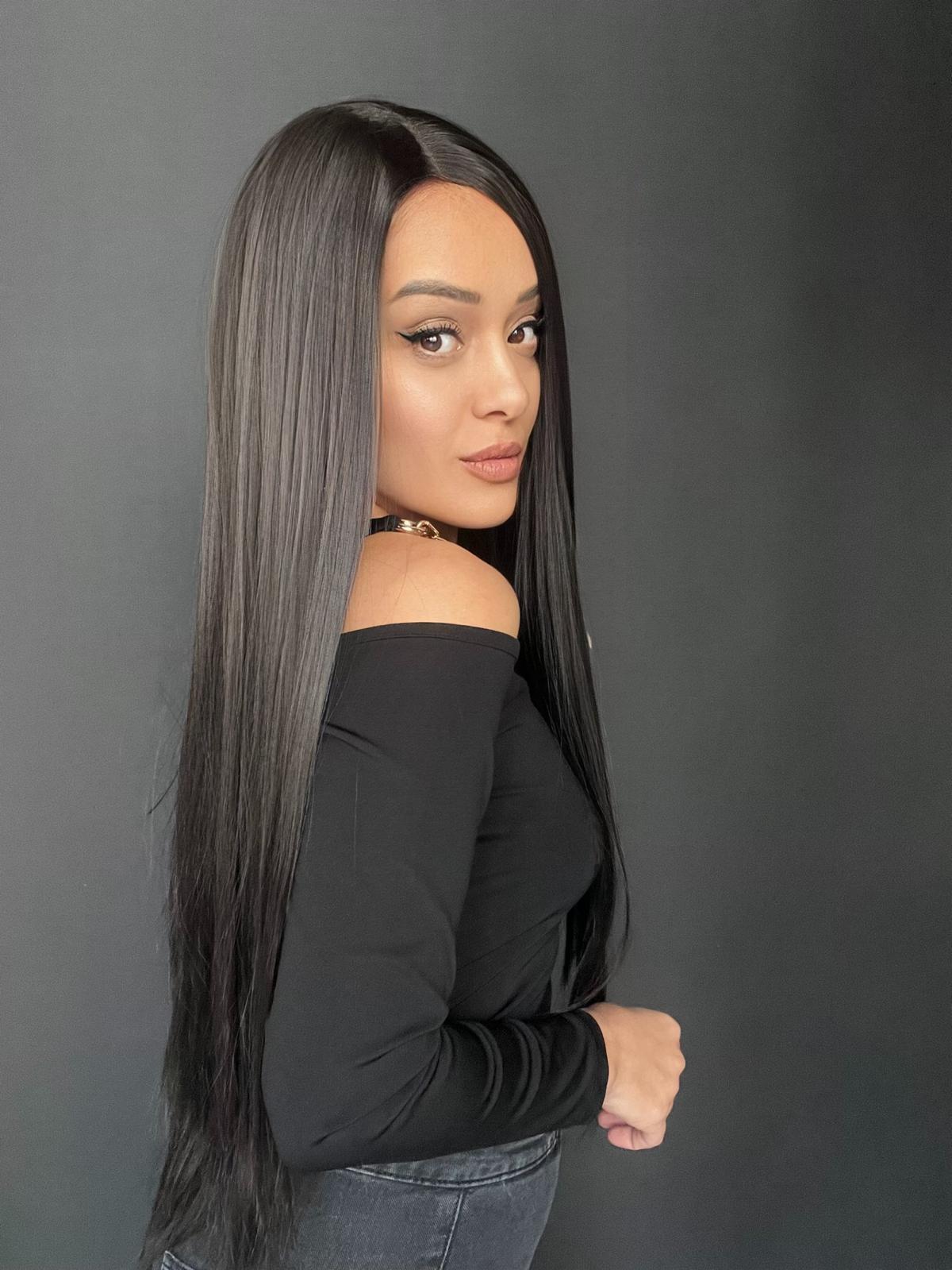 Tül Ön ve Tepe Bölgesi Hava Alan Peruk - Ortadan Ayrım