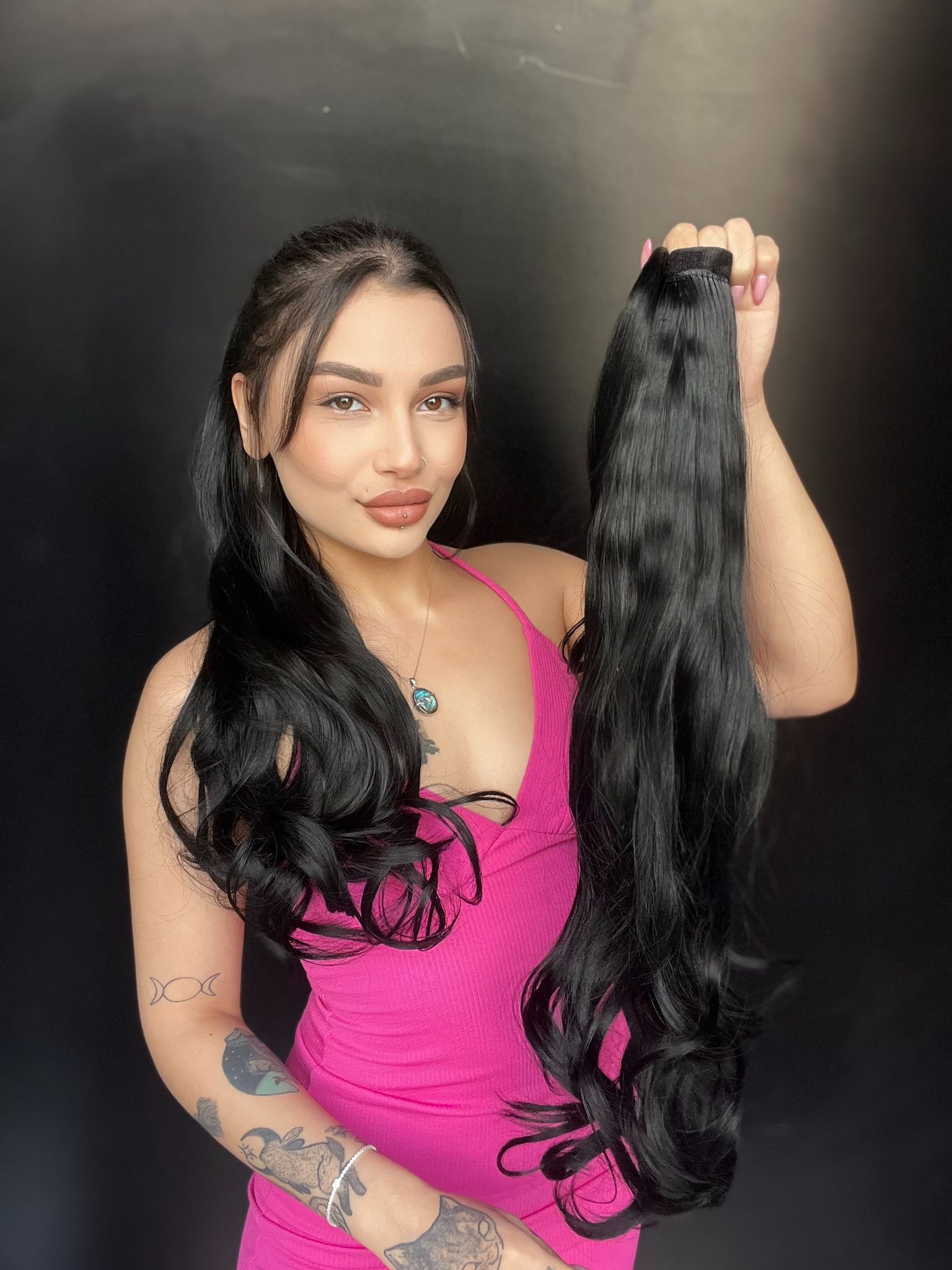 Cırcırtlı Bağcıklı At Kuyruğu Tak çık Siyah