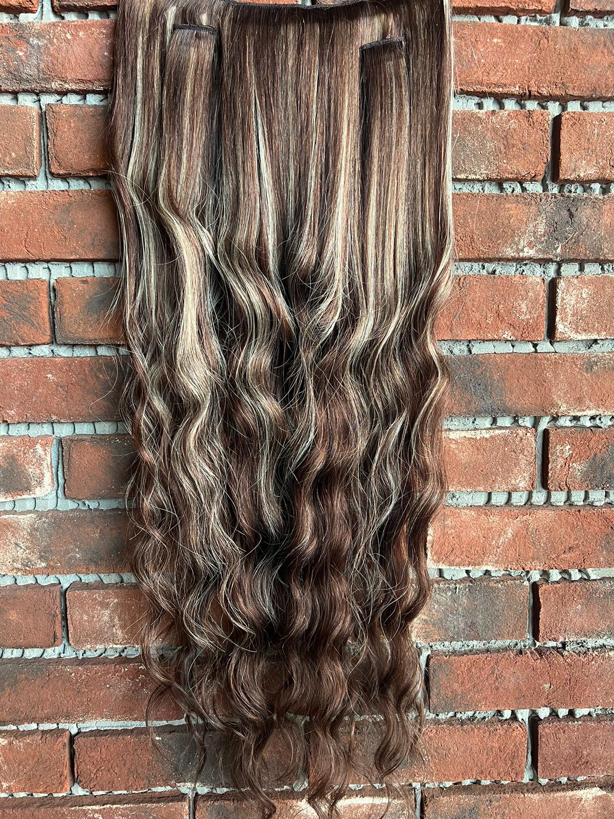 U Part Peruk yarımay çıtçıt Gerçek Saç