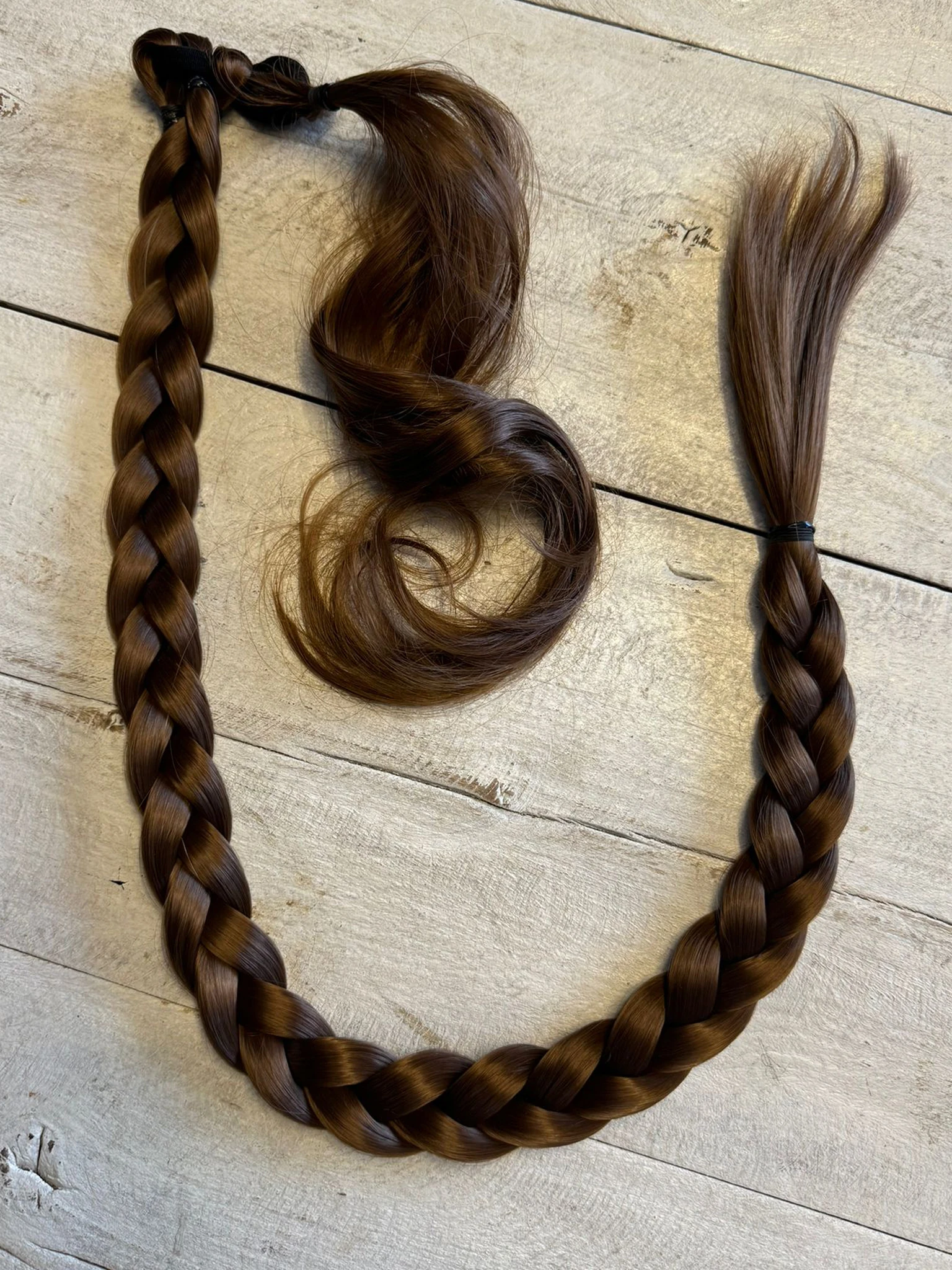 80cm Jumbo BOy Uzun Lastikli Örgü At kuyruğu saç