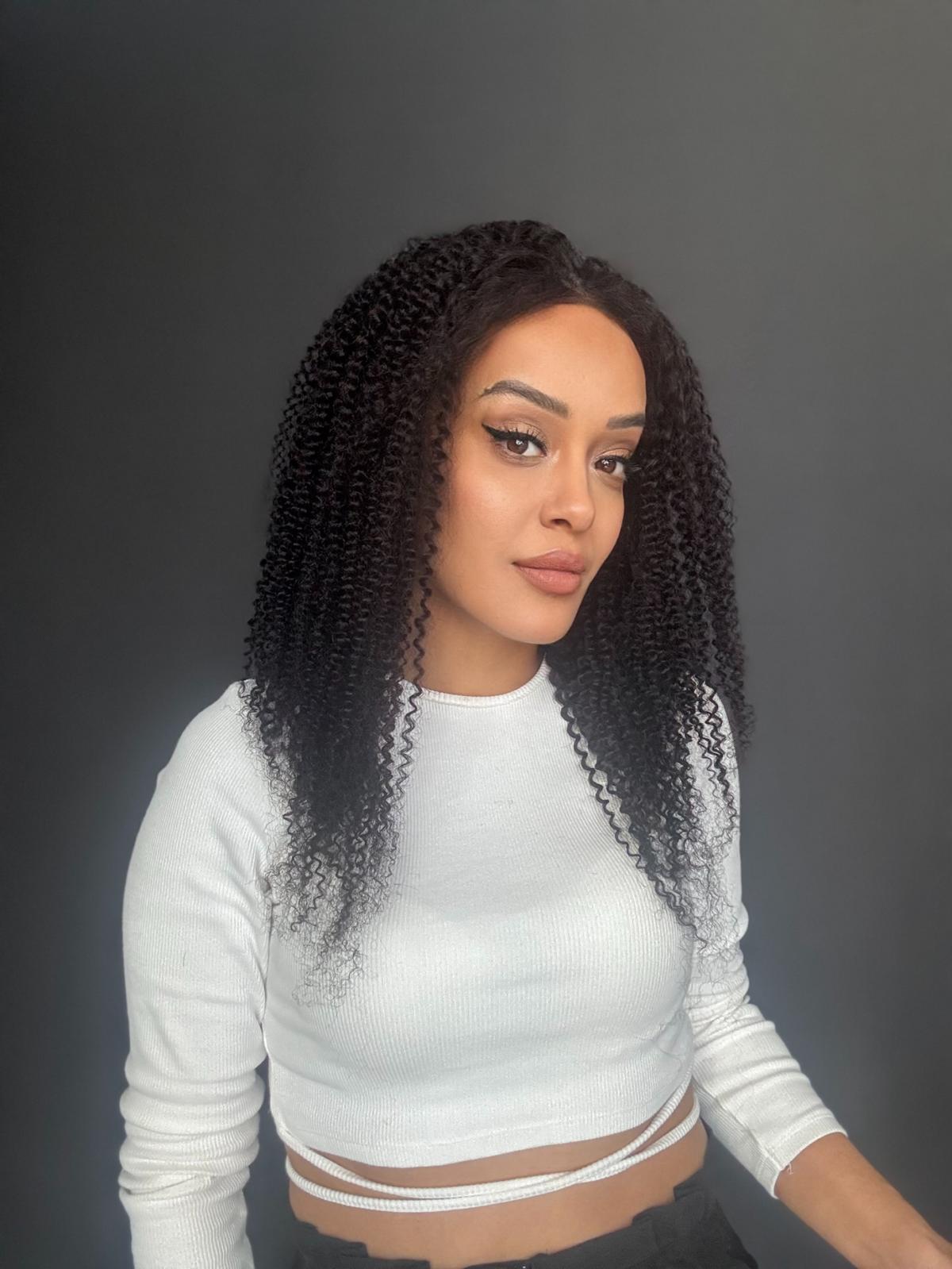 Yıka Çık Orjinal Kendi dalgalı Tül peruk