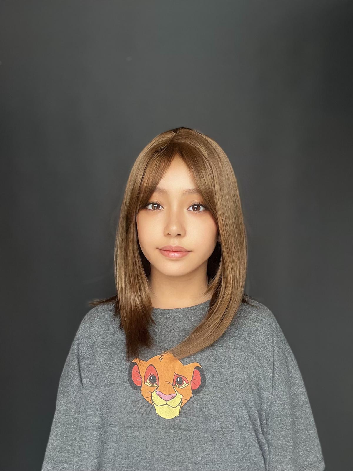 Çocuklar için üretilmiş özel kalıp peruk