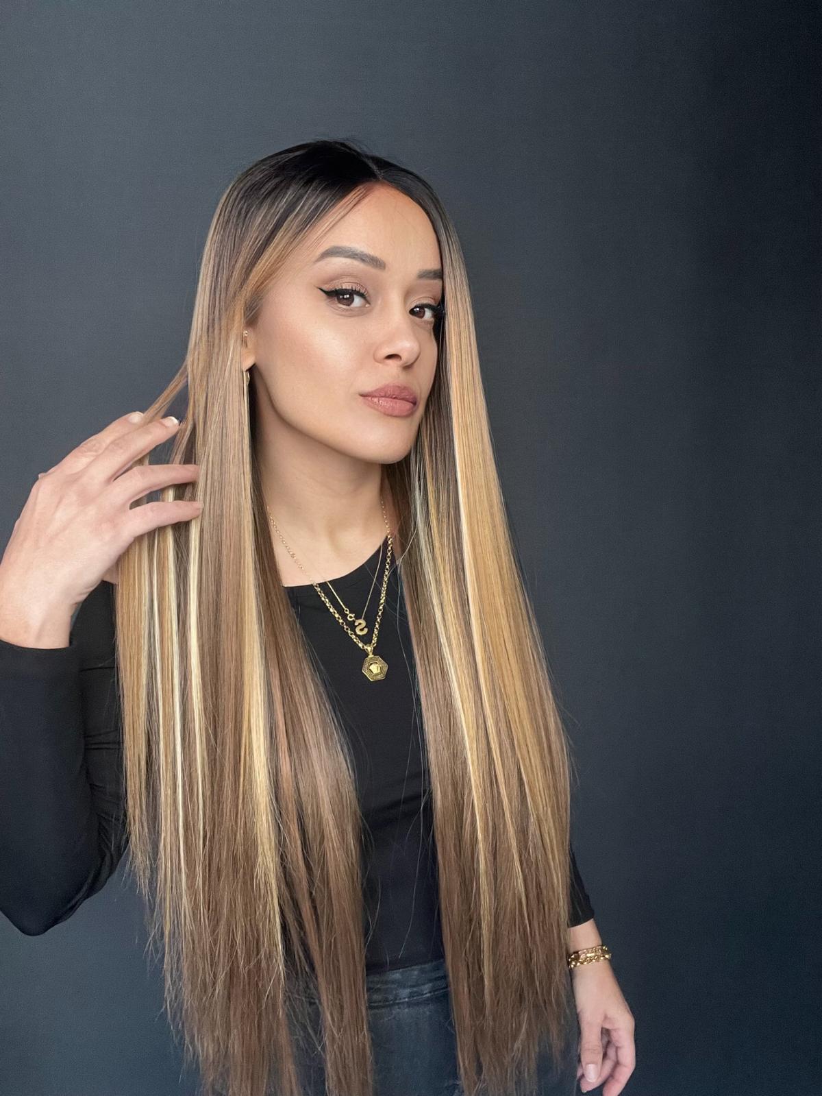 Tül Ön ve Tepe Bölgesi Hava Alan Peruk - Ortadan Ayrım