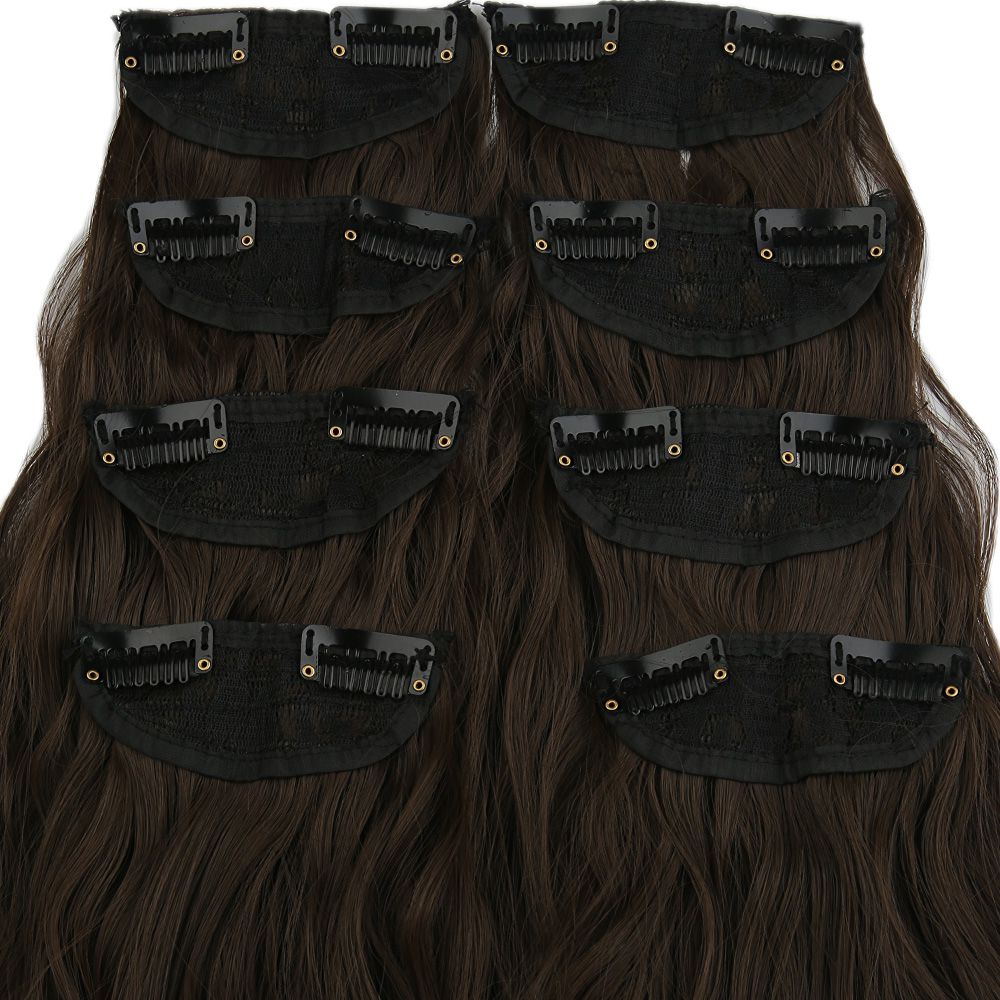 Afro Dalgalı 8 Parça Çıt Çıt - Açık Kahve