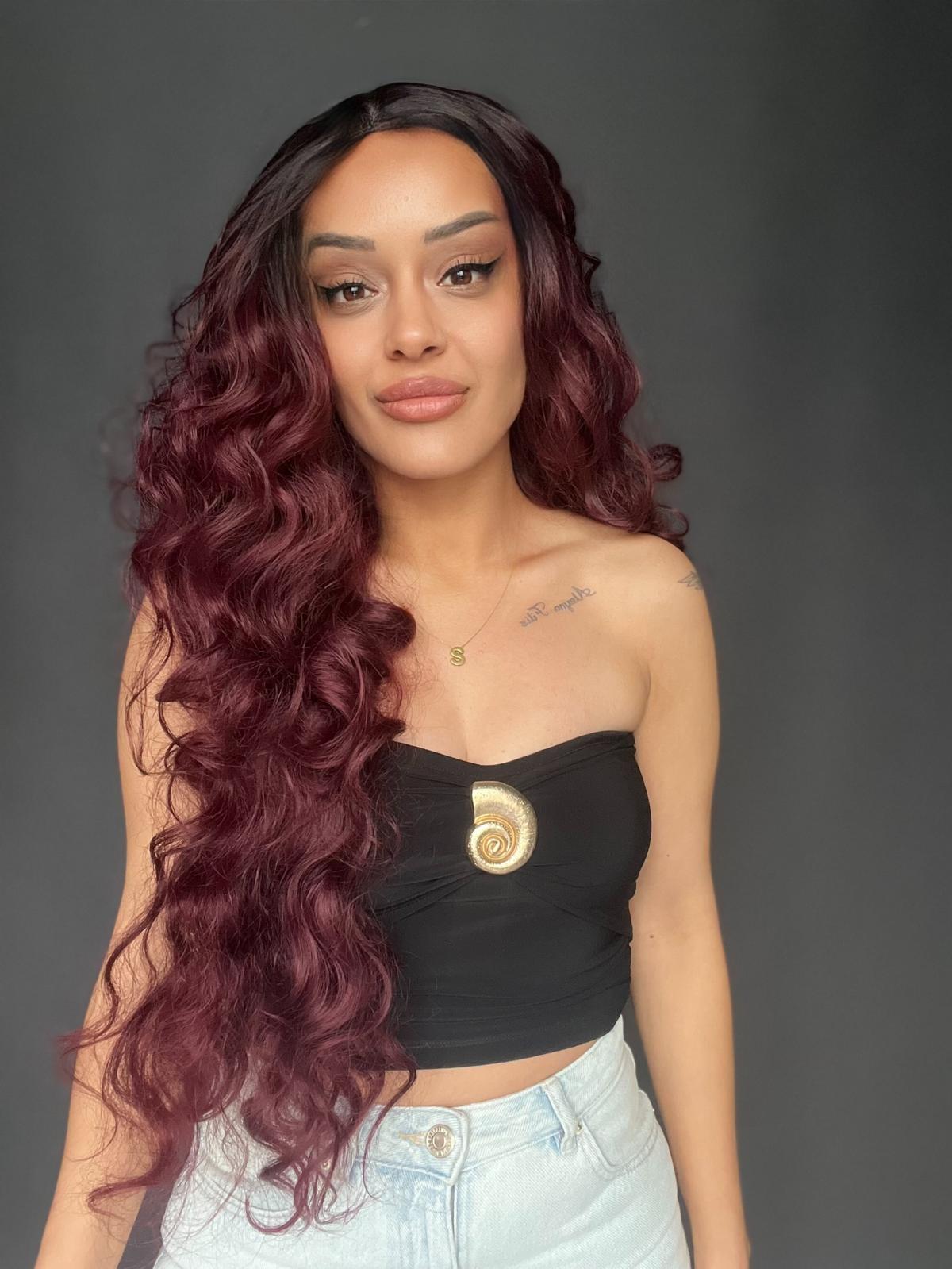 Full Tül peruk Heryöne ayrım yapılır toplanır Dalgalı Dansöz Boy tül peruk