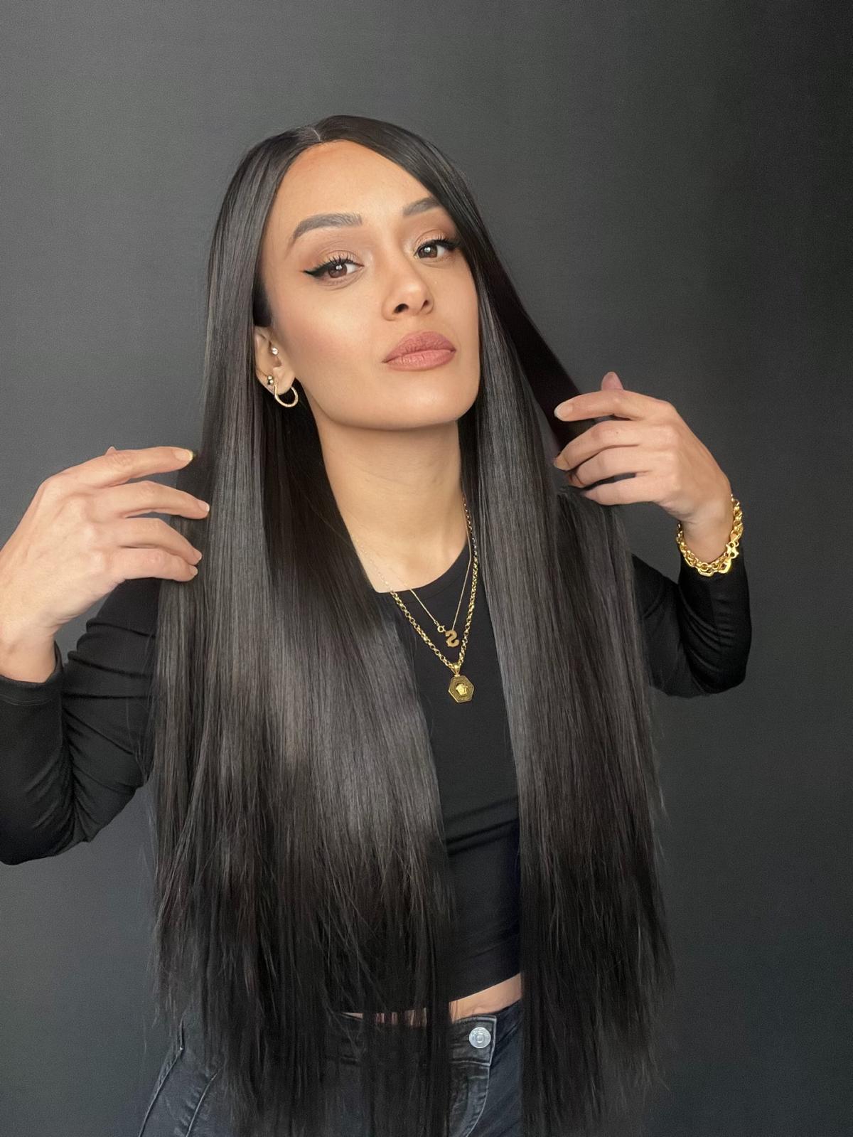 Tül Ön ve Tepe Bölgesi Hava Alan Peruk - Ortadan Ayrım