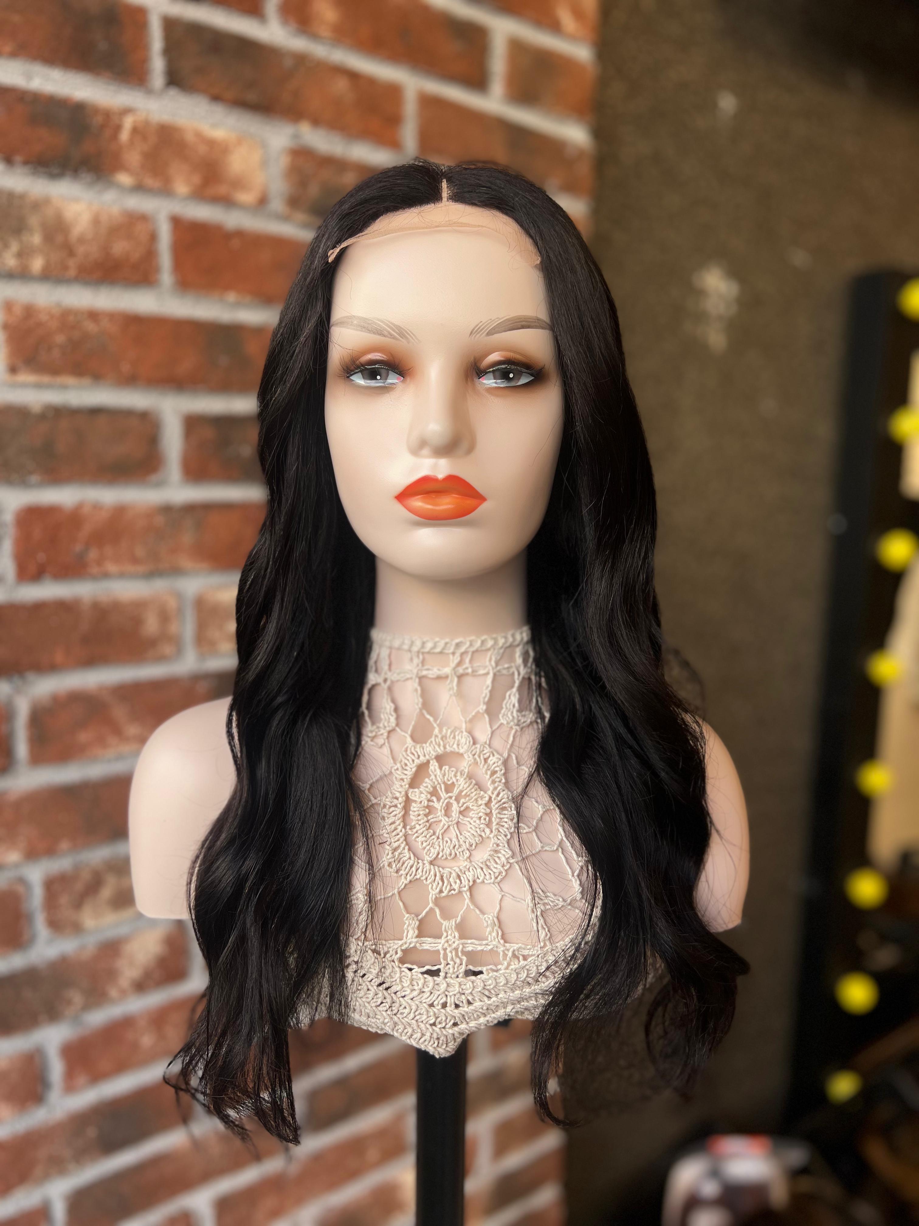 45 cm %100 Doğal Gerçek saç Tül Peruk Orjinal insan saçı