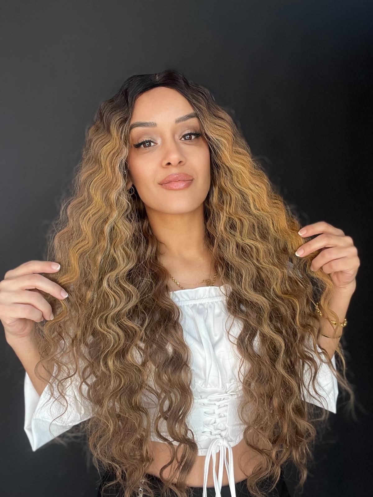 Tül Ön ve Tepe Bölgesi Hava Alan Peruk - Ortadan Ayrım