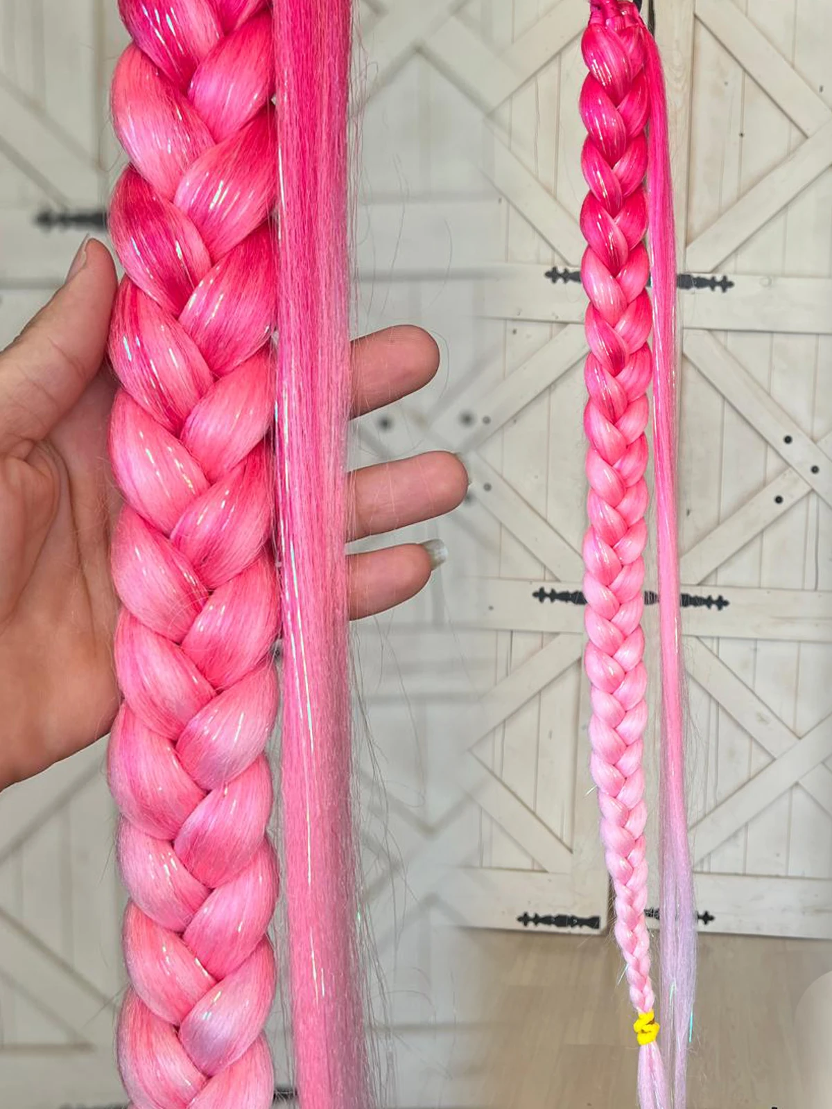 Simli Lastikli Örgü At Kuyruğu Kendi saçına ör ve çık