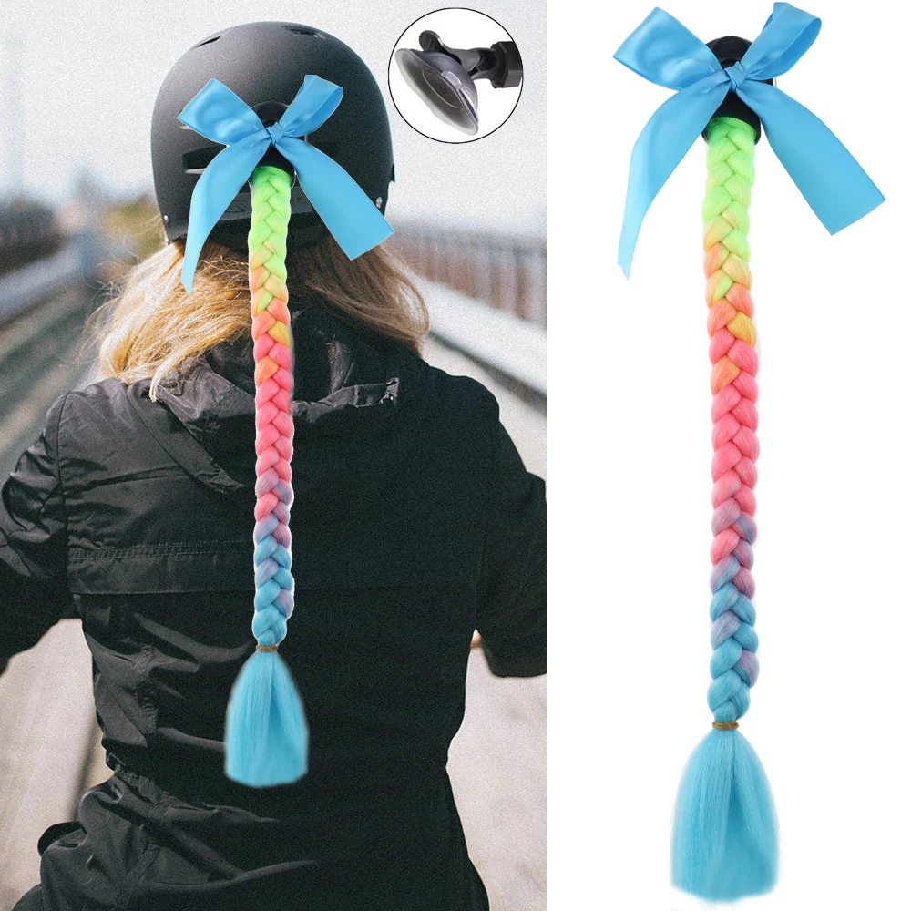 Motorsiklet Kaskı için Örgülü At Kuyruğu