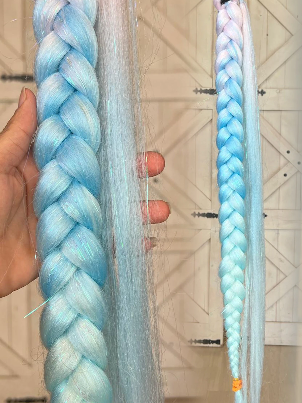 Simli Lastikli Örgü At Kuyruğu Kendi saçına ör ve çık