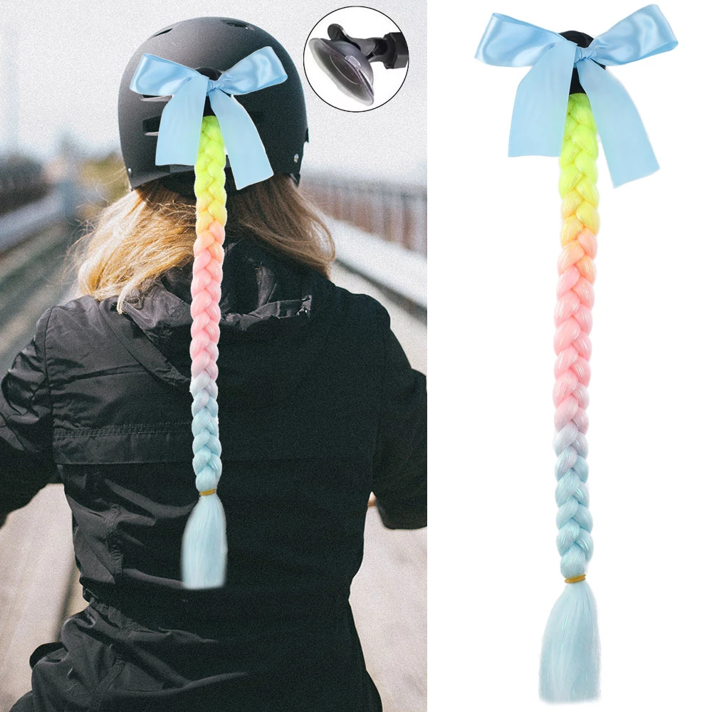 Motorsiklet Kaskı için Örgülü At Kuyruğu