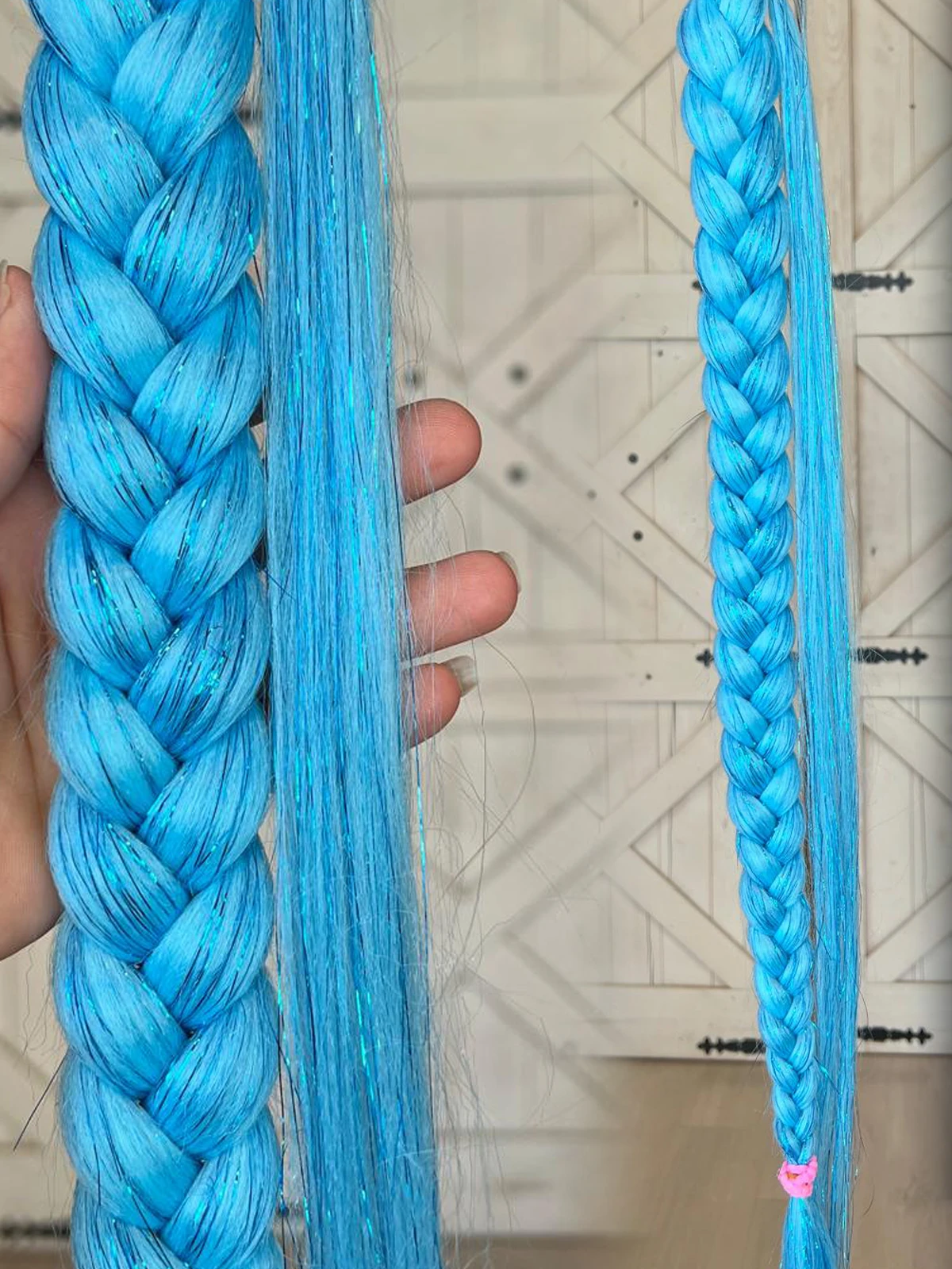 Simli Lastikli Örgü At Kuyruğu Kendi saçına ör ve çık