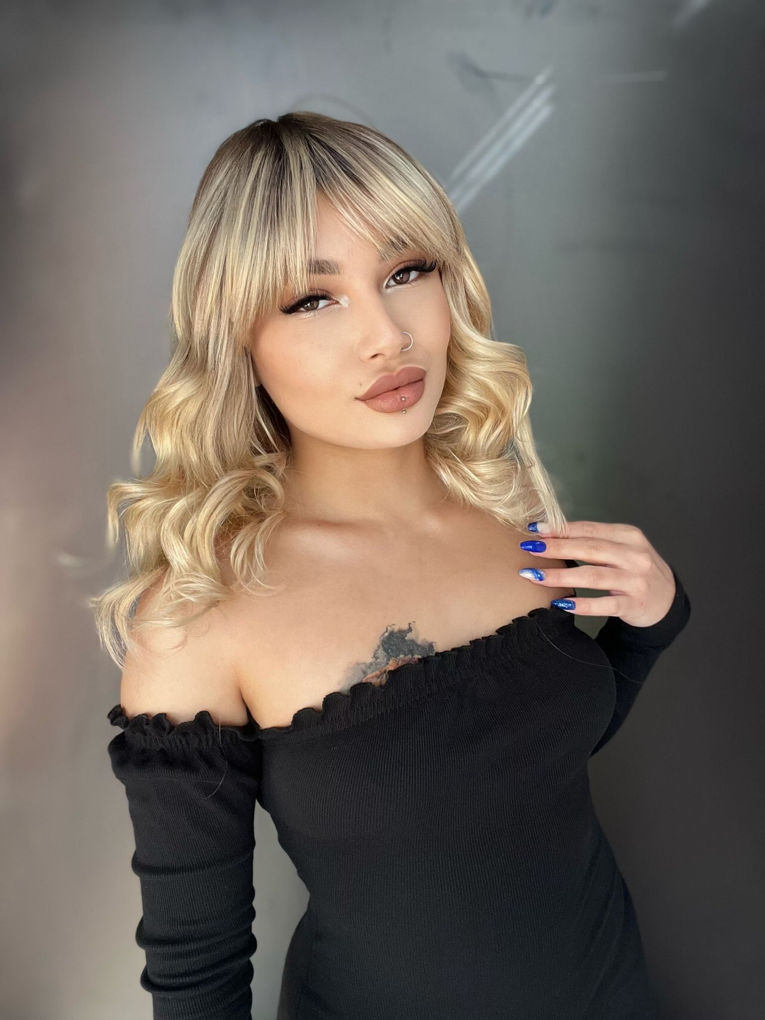 Platin Ombreli Gerçek Saç Peruk 13