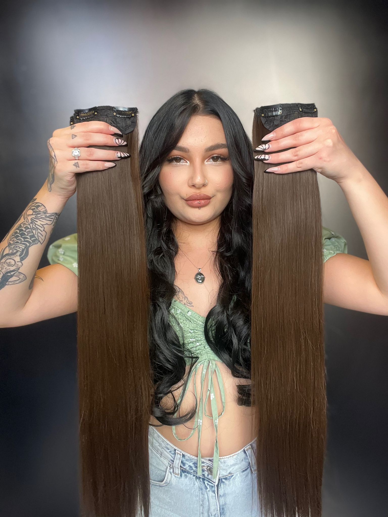 Düz 8 Parça Çıt Çıt - Açık Kahve