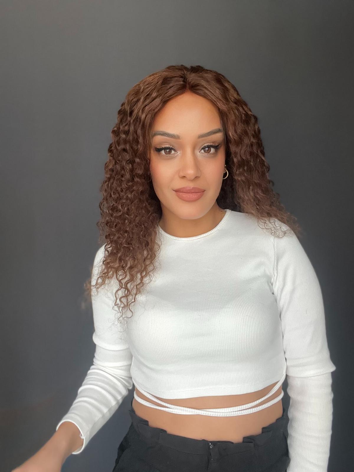 Yıka Çık Orjinal Kendi dalgalı Tül peruk