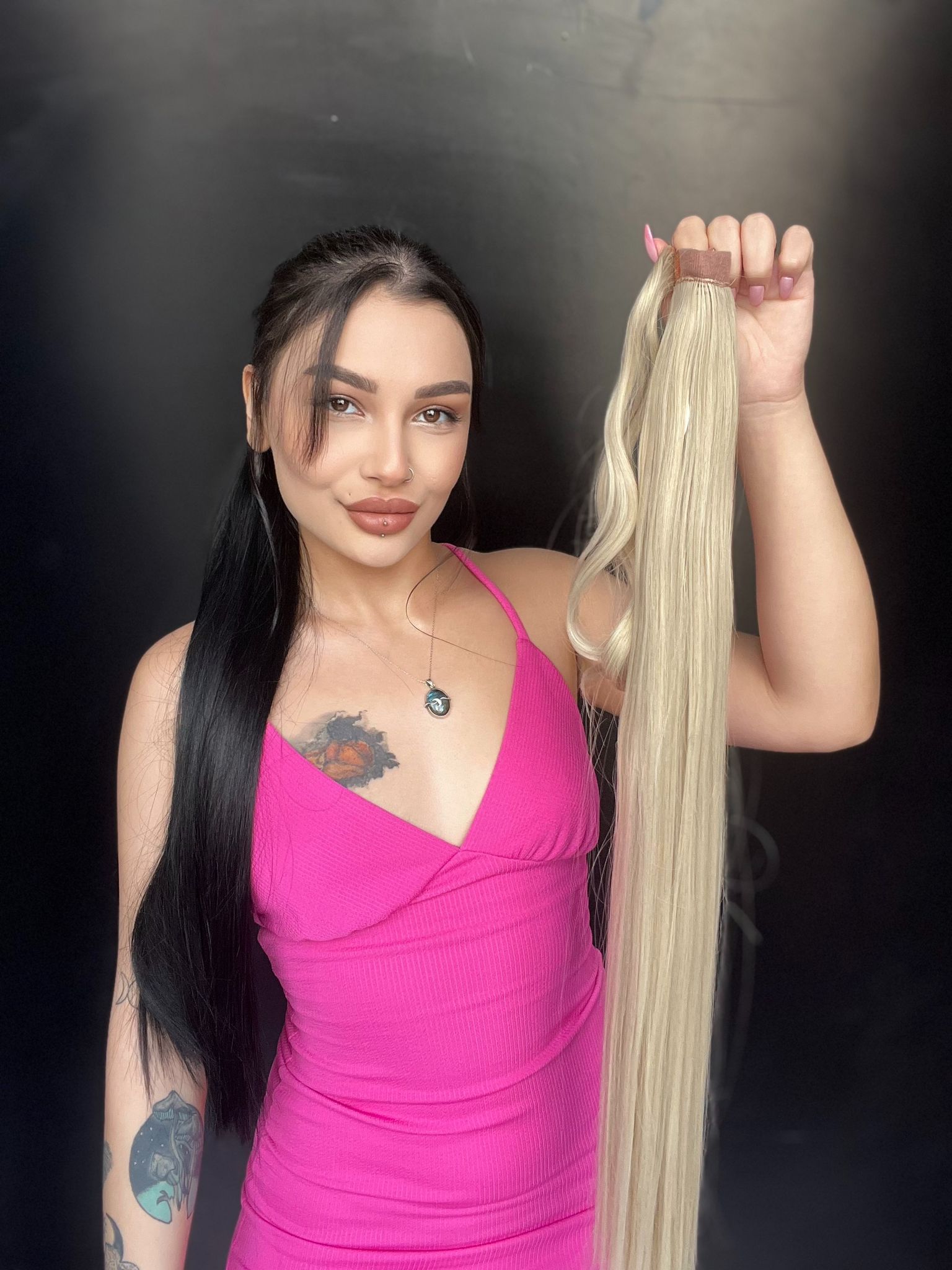 Cırtcırt Bağcıklı Tak çık Düz uzun at kuyruğu Soğuk sarı