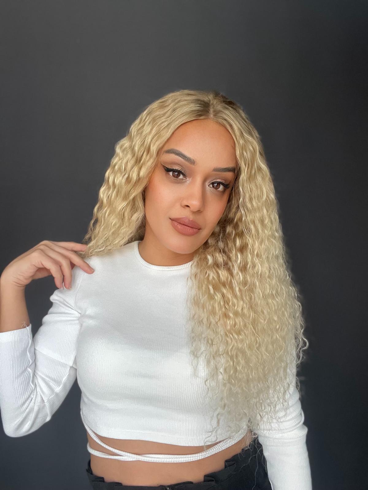 Yıka Çık Orjinal Kendi dalgalı Tül peruk