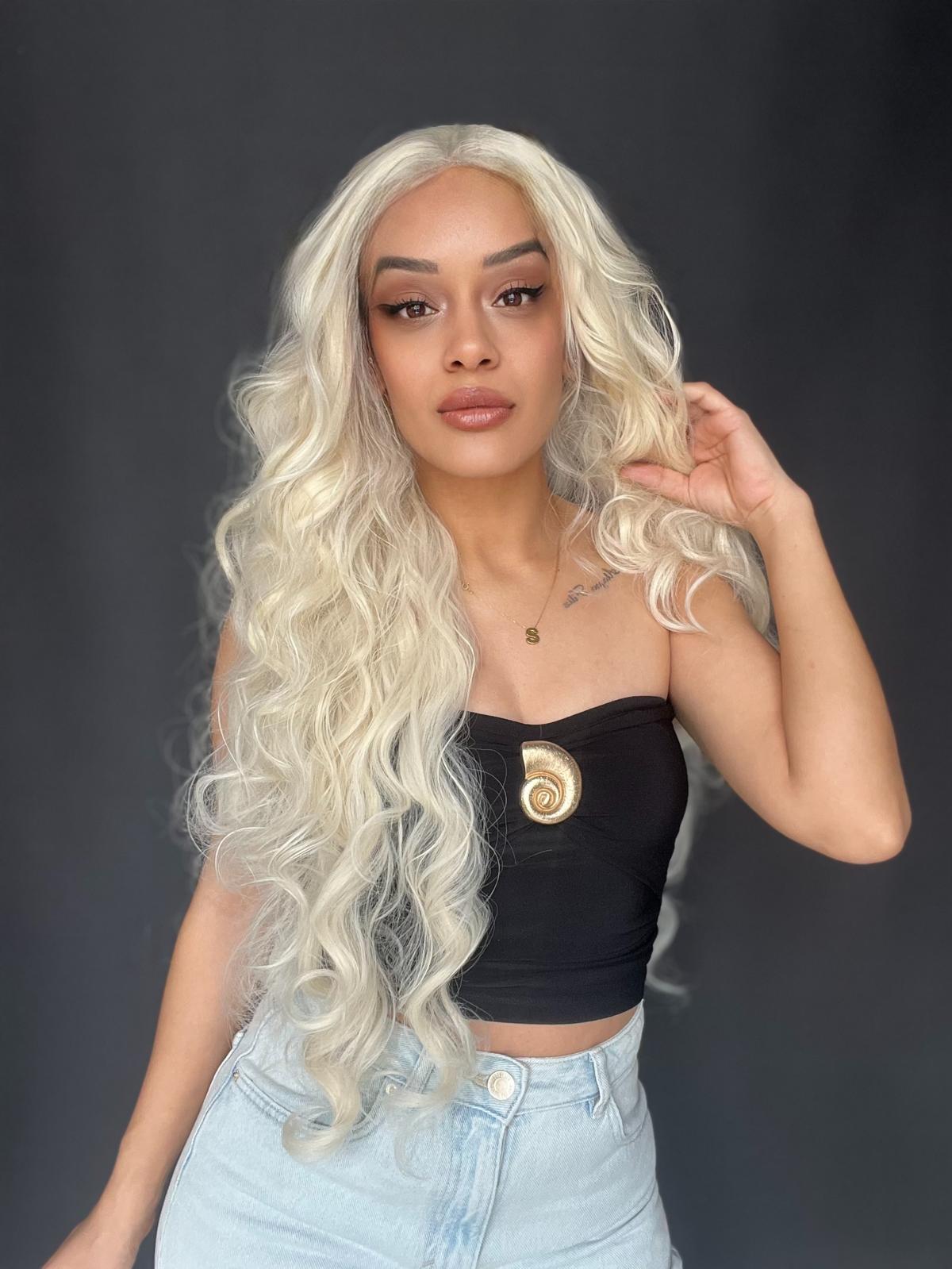 Full Tül peruk Heryöne ayrım yapılır toplanır Dalgalı Dansöz Boy tül peruk