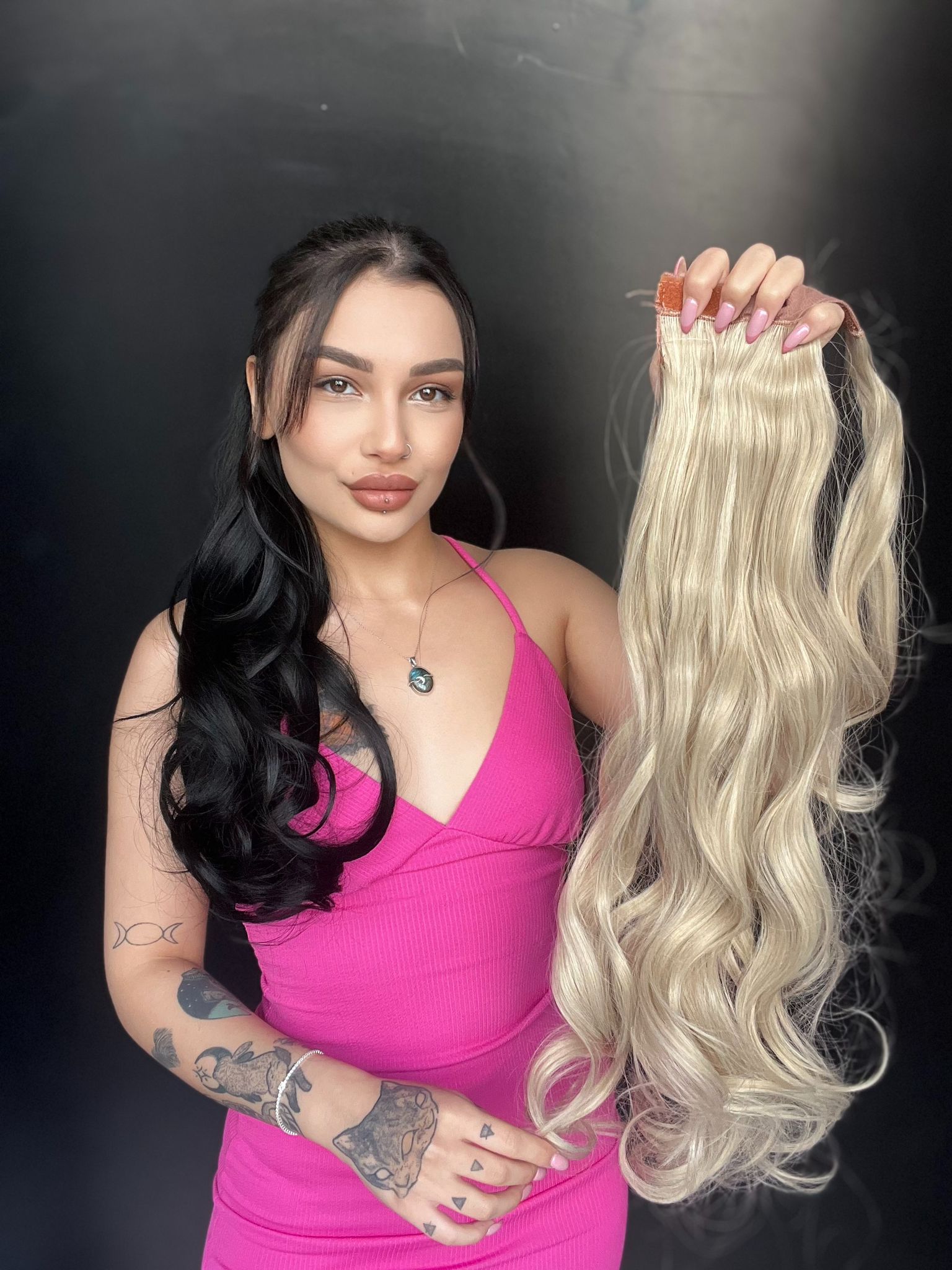 Cırcırtlı Bağcıklı At Kuyruğu Tak çık küllü sarı